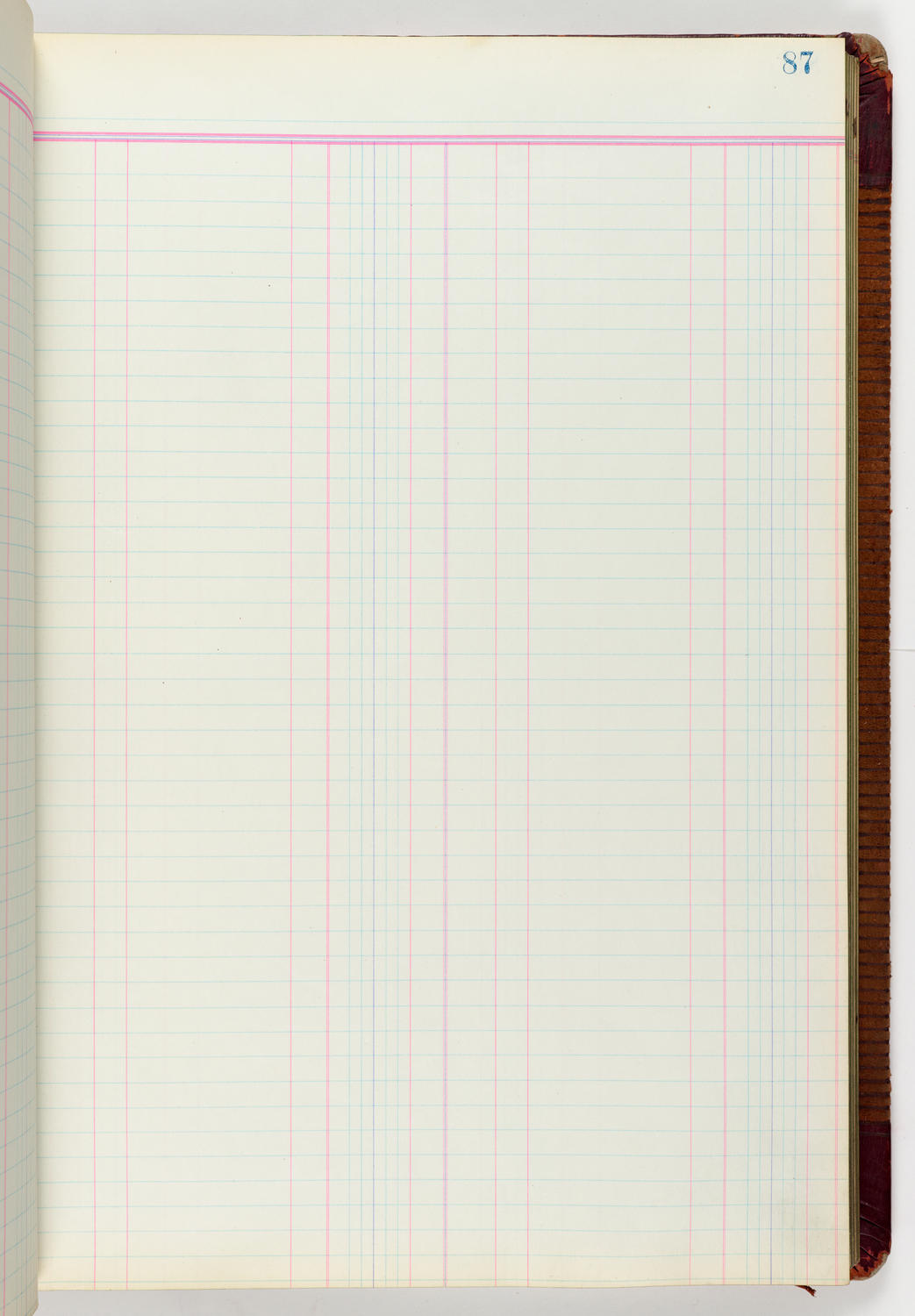 Music Hall Accounting Ledger Journal, volume 6, page 87
