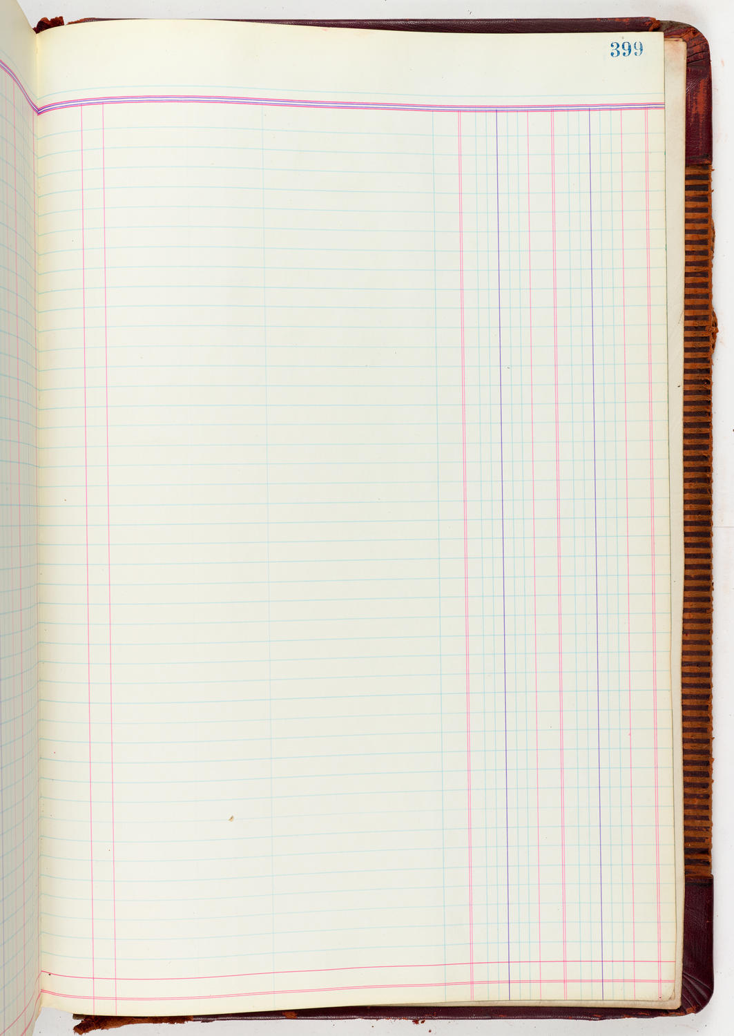 Music Hall Accounting Ledger, volume 5, page 399