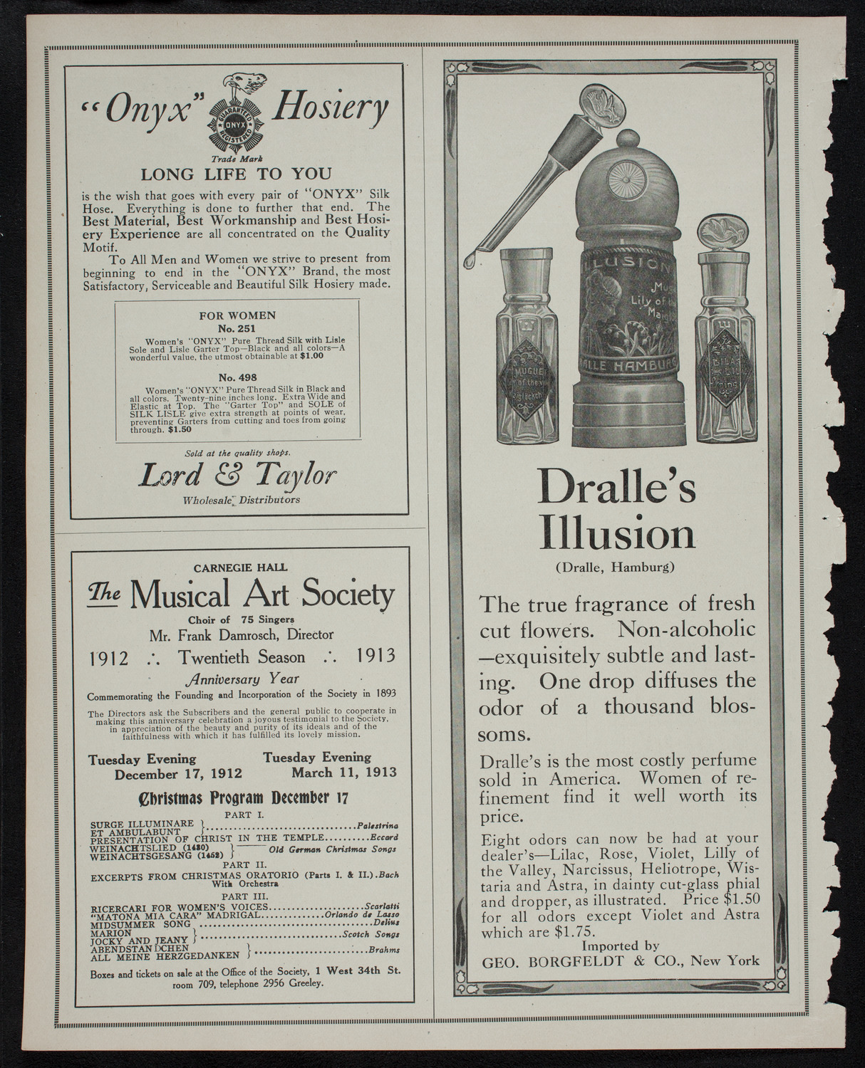 New York Banks' Glee Club, December 10, 1912, program page 8