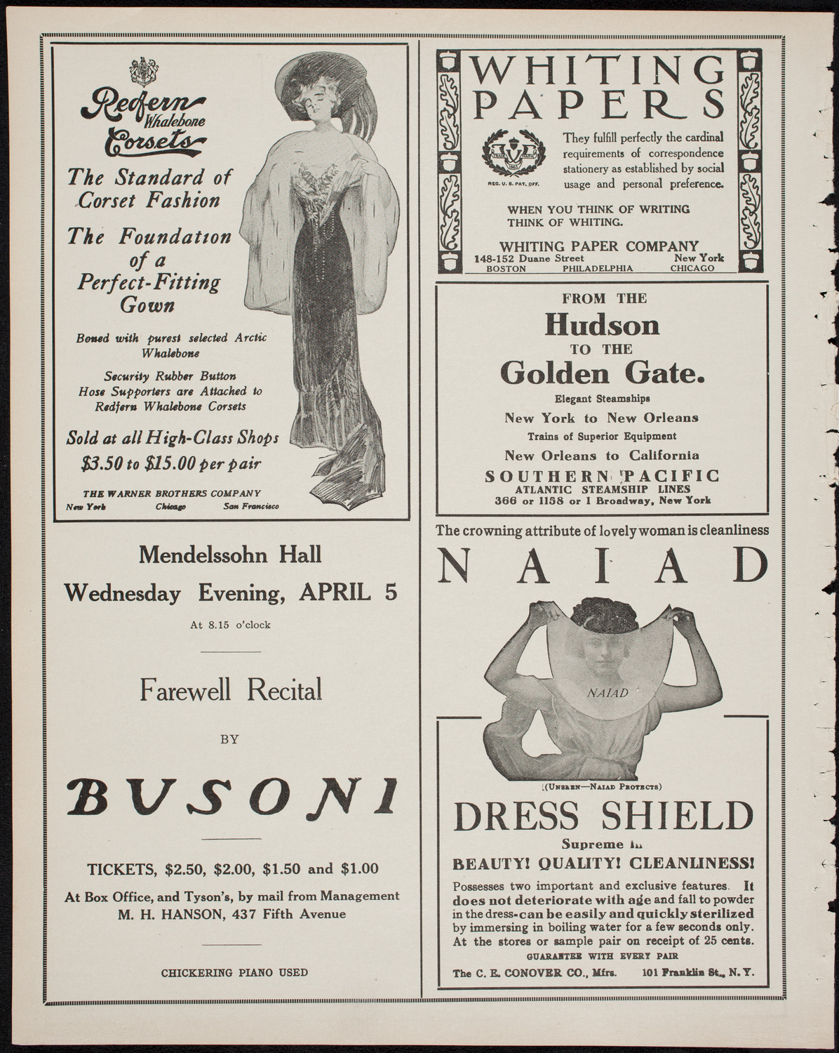 Boston Symphony Orchestra, March 25, 1911, program page 2