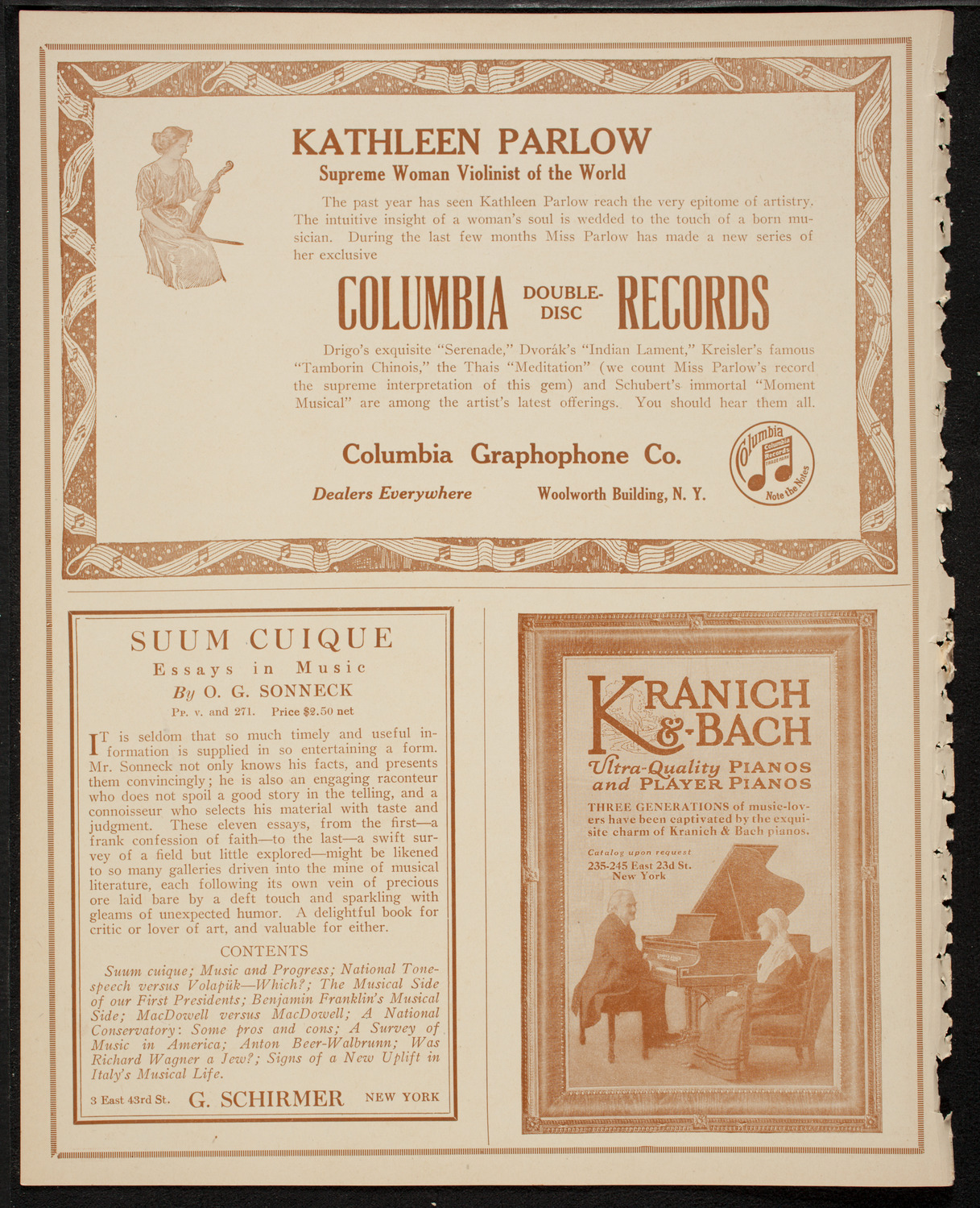 Maud Powell, Violin, January 8, 1917, program page 6