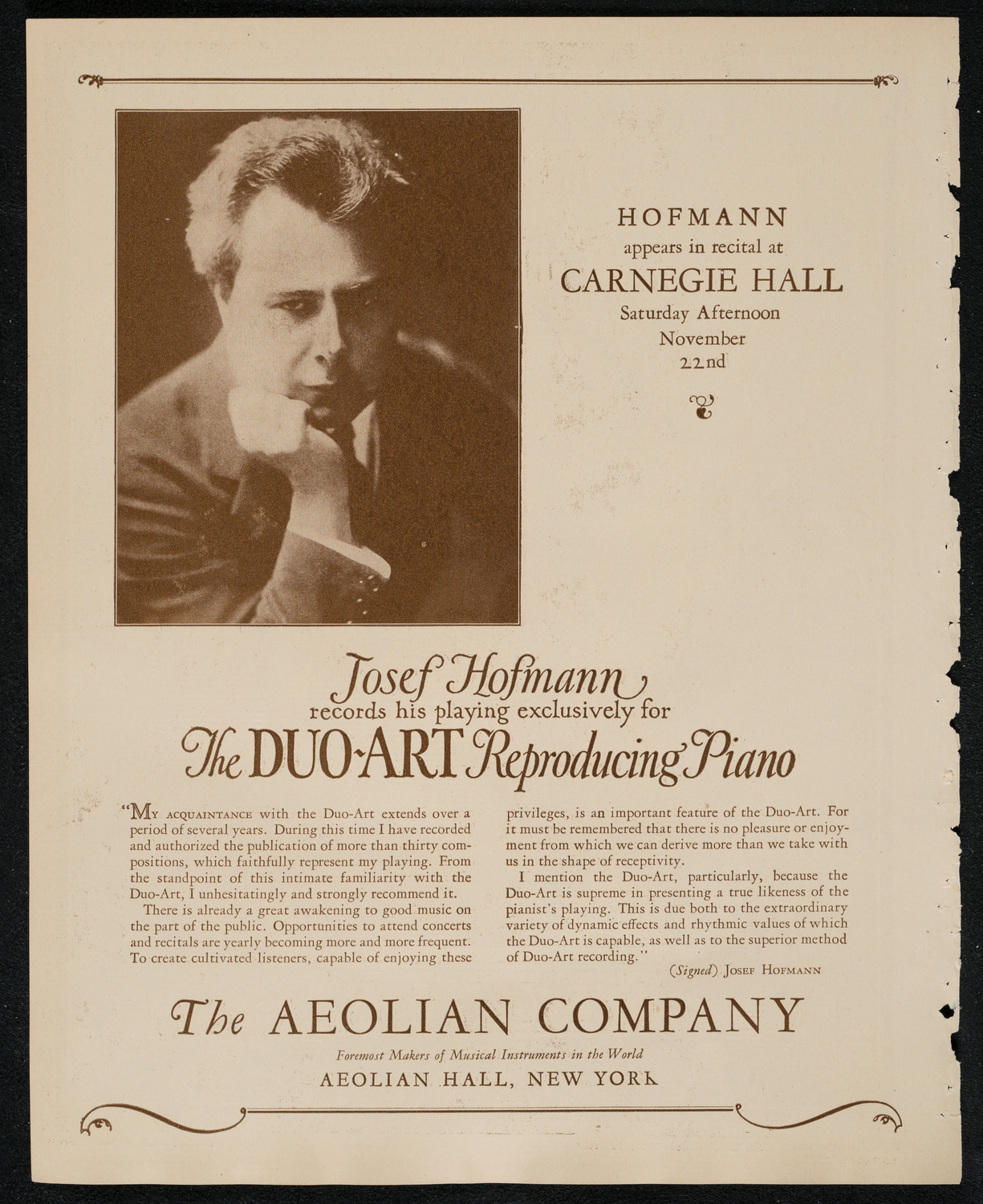 New York Philharmonic, November 21, 1924, program page 2