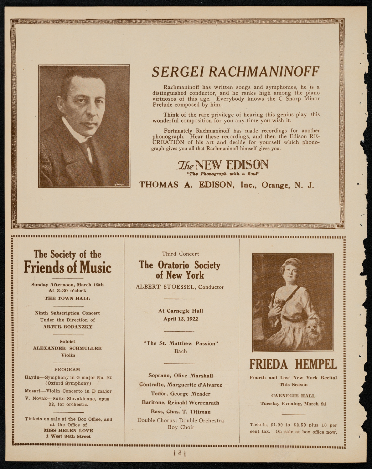 Symphony Concert for Young People, March 4, 1922, program page 2