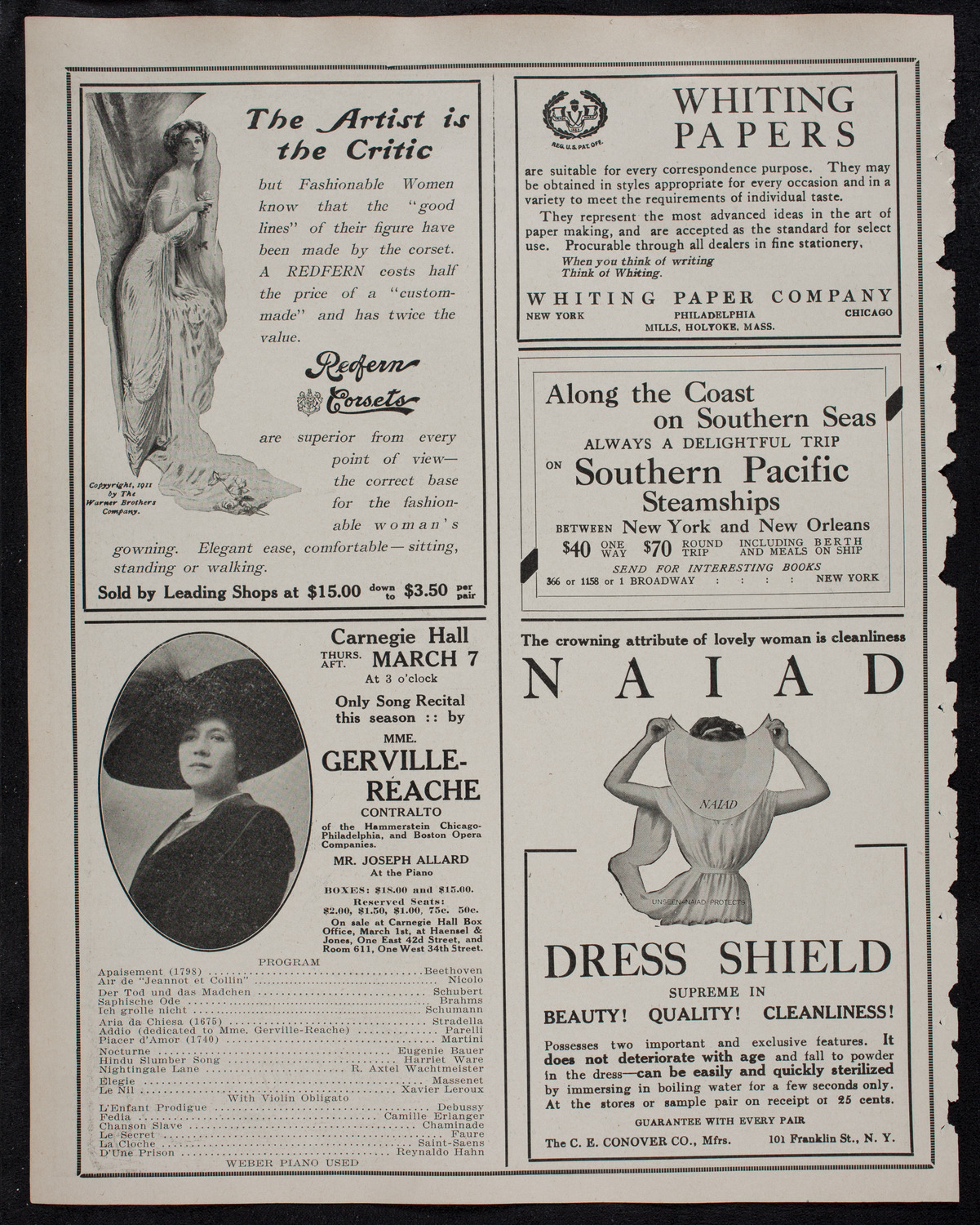 Boston Symphony Orchestra, February 22, 1912, program page 2