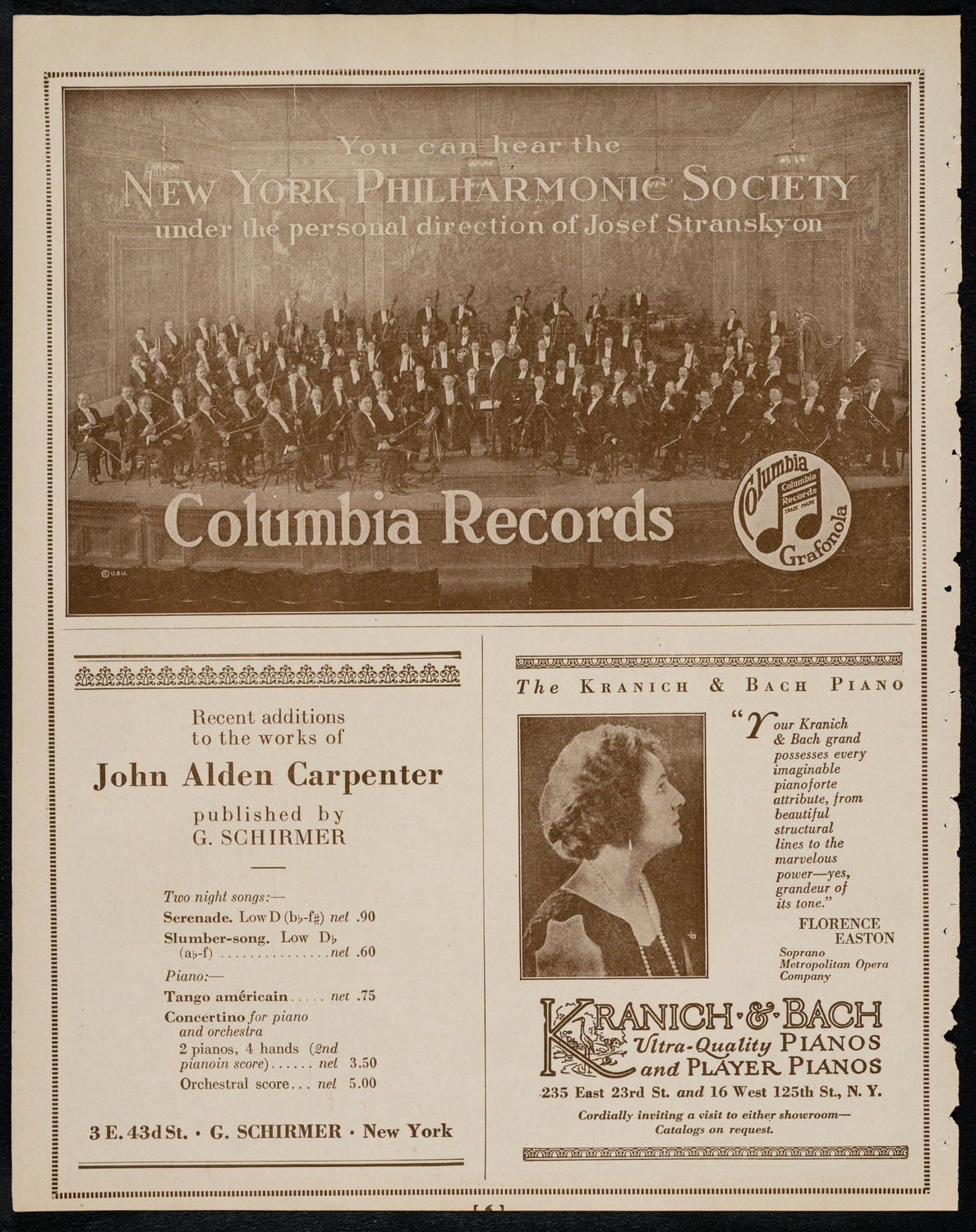 Symphonic Concert Conducted by Pablo Casals, April 7, 1922, program page 6