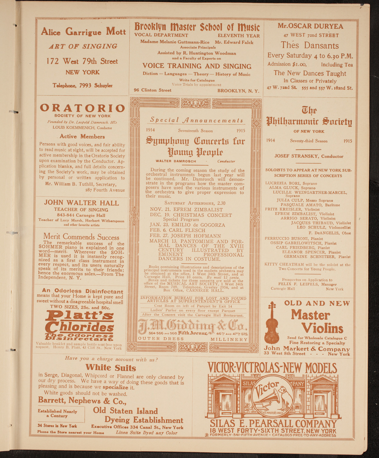 John McCormack, Tenor, October 31, 1914, program page 9