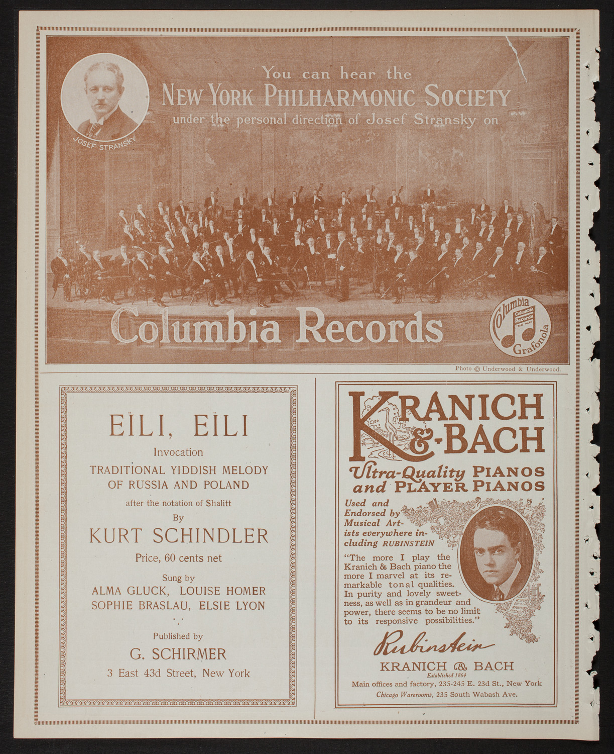 New York Philharmonic, February 9, 1918, program page 6