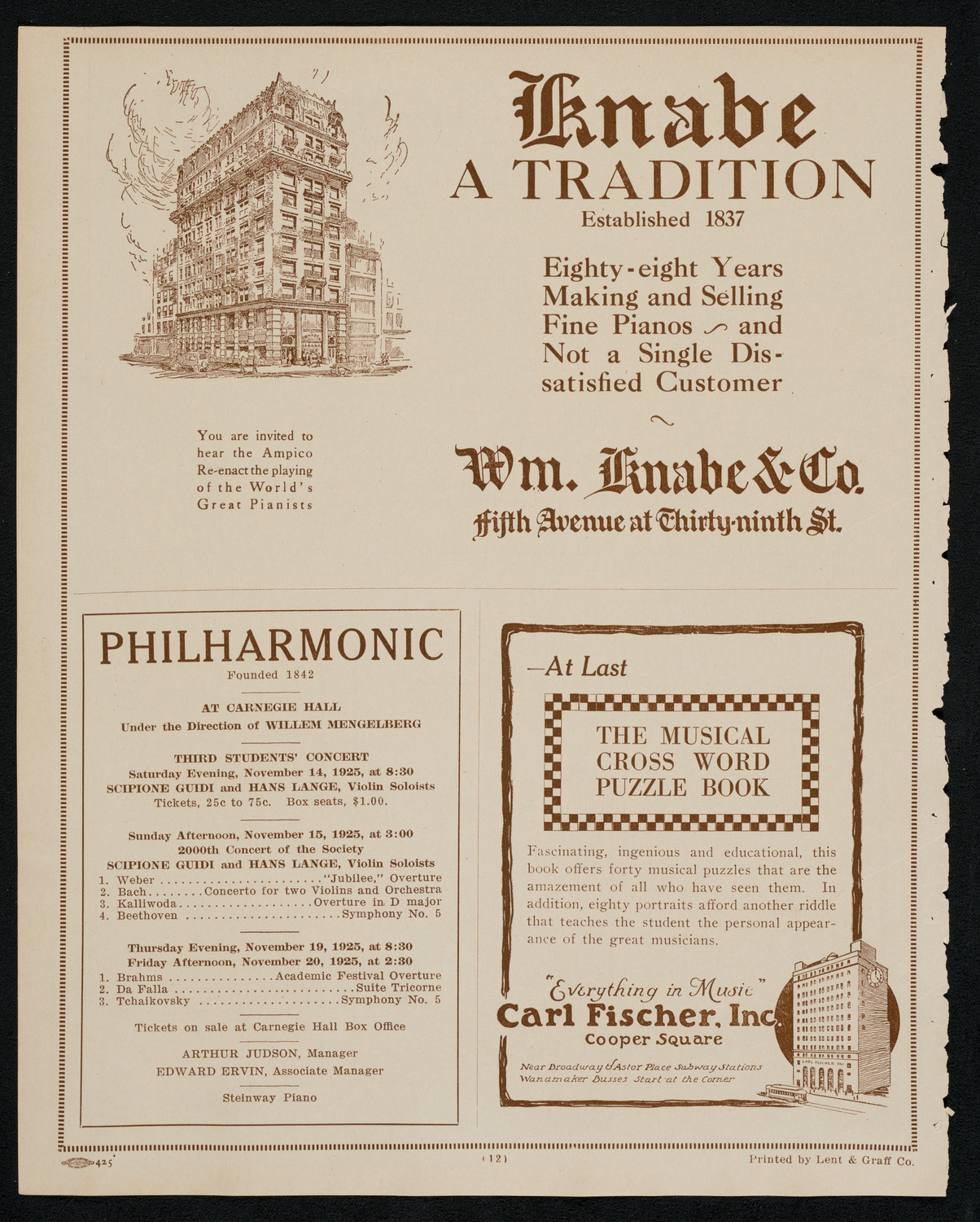 Symphony Concert for Young People, November 14, 1925, program page 12