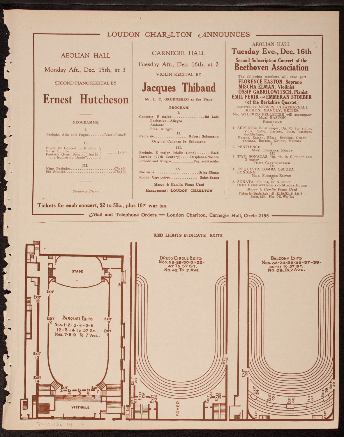 Nina Tarasova, Folk Singer, and Max Gegna, Cello, December 13, 1919, program page 11