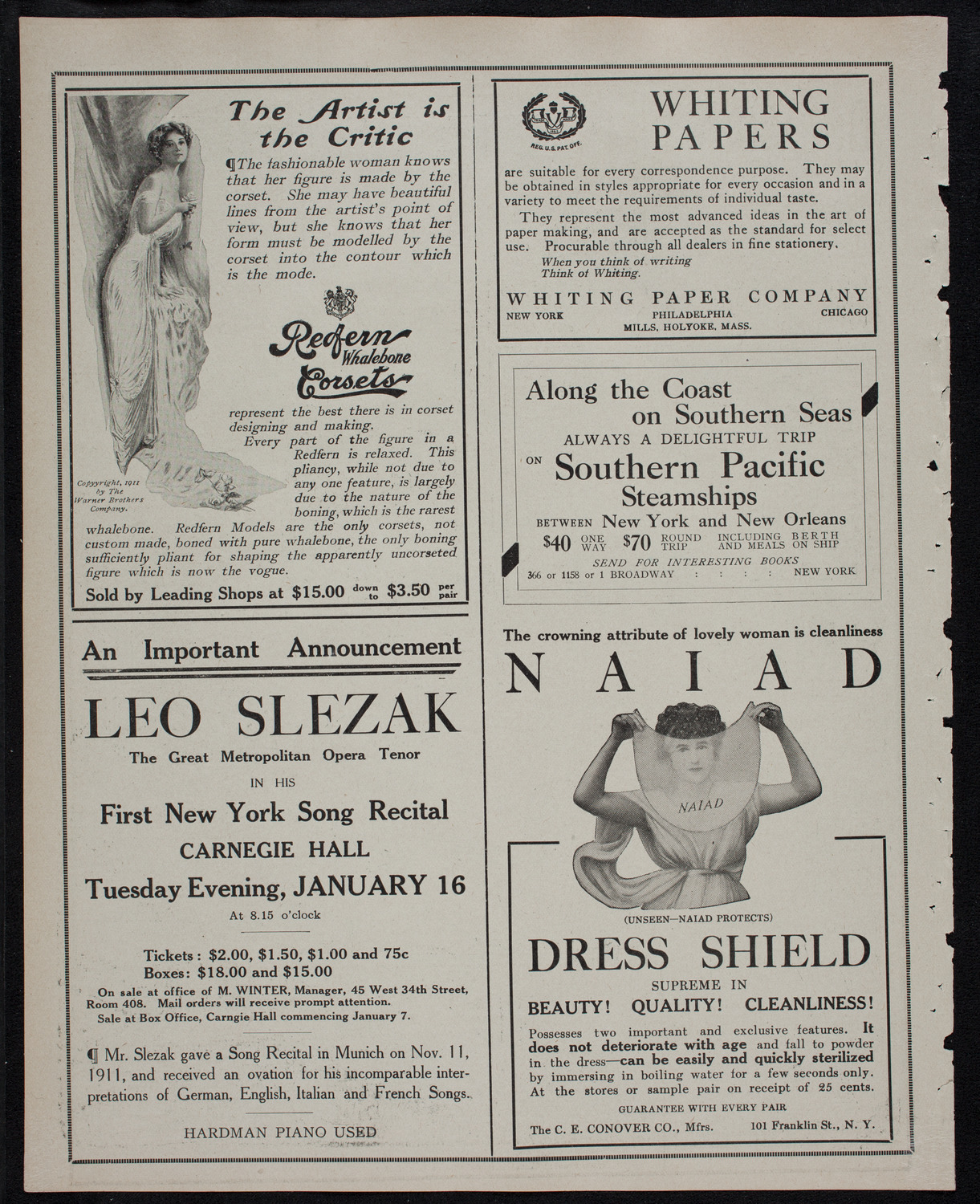 New York Philharmonic, December 14, 1911, program page 2