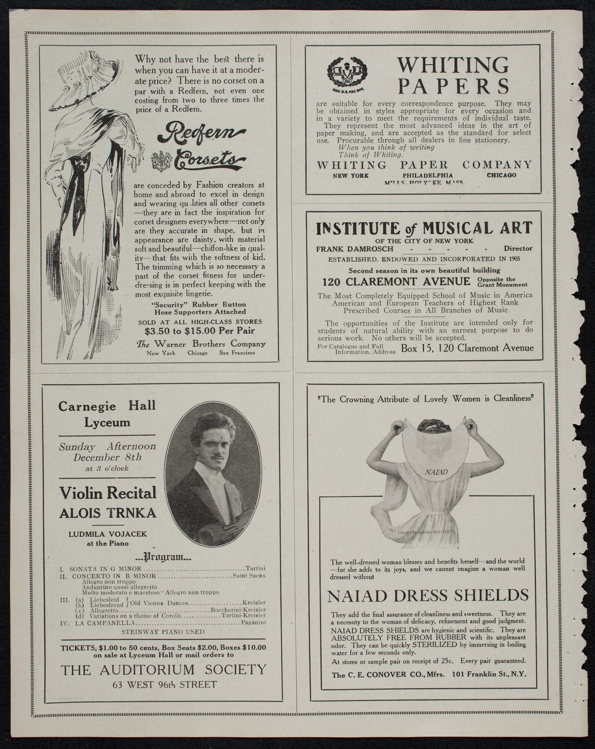 Albert Spalding, Violin, October 20, 1912, program page 2