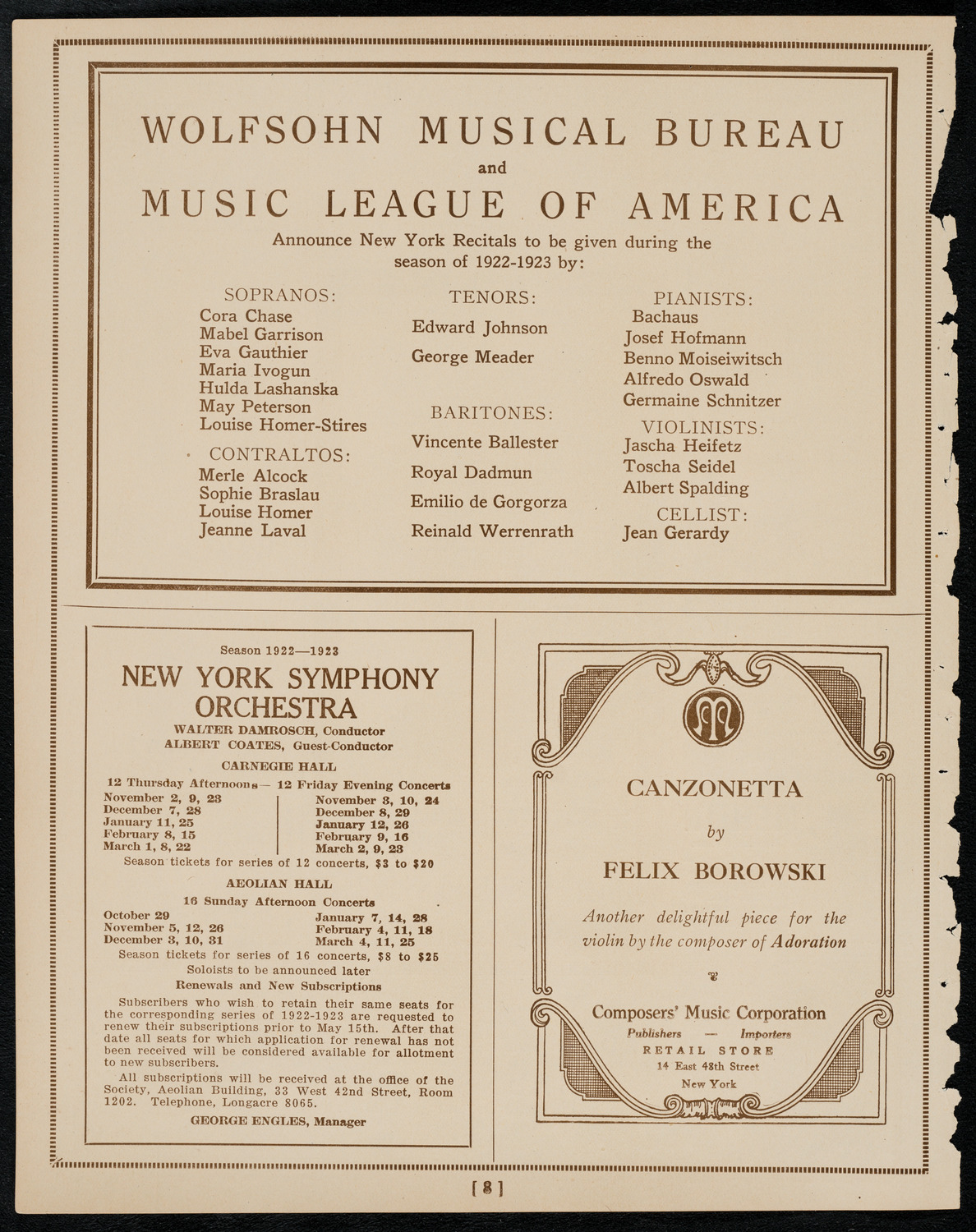 Meeting: Knights of Pythias, June 4, 1922, program page 8