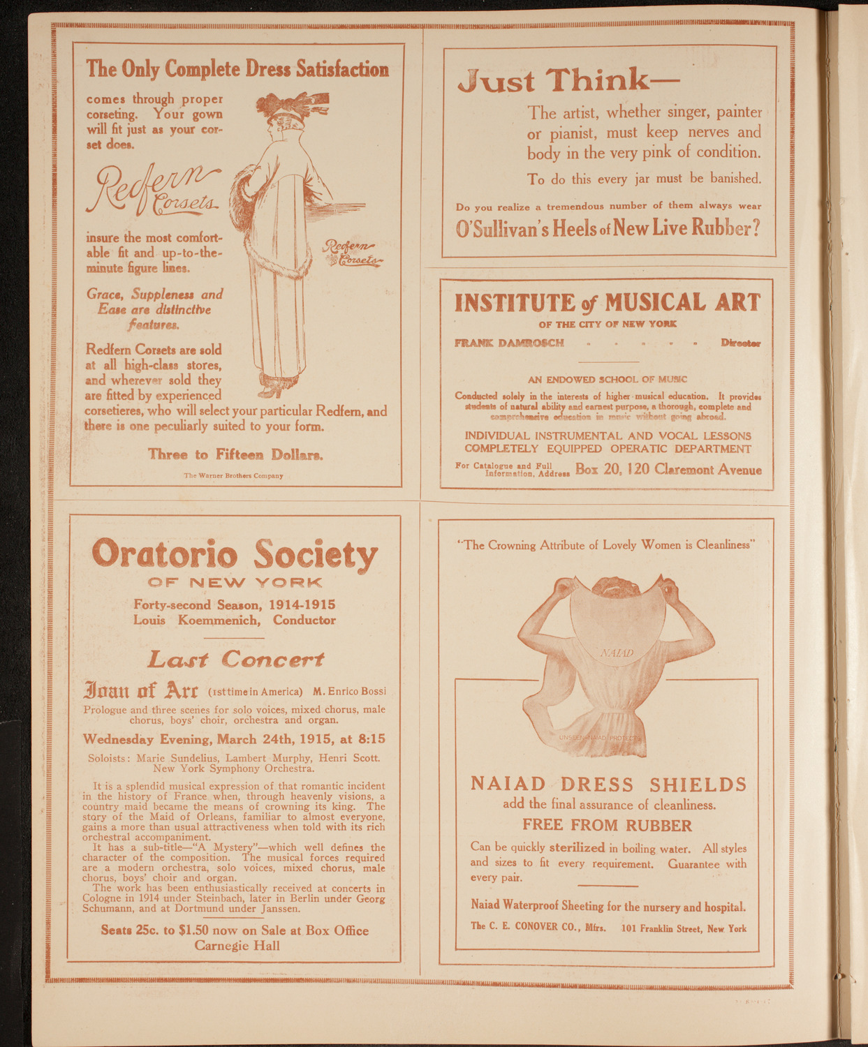 Julia Culp, Contralto, January 5, 1915, program page 2
