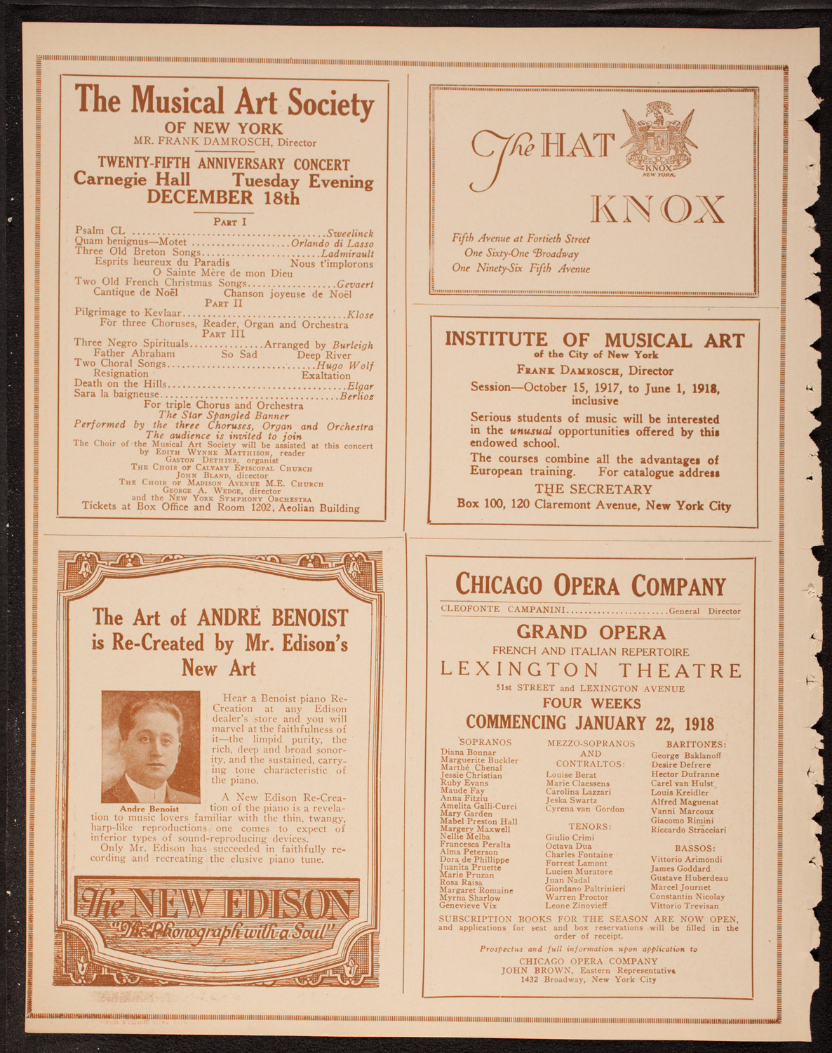 Boston Symphony Orchestra, December 7, 1917, program page 2