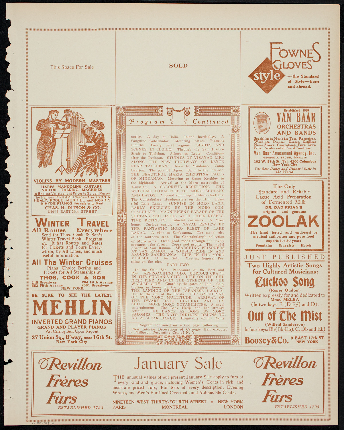 Burton Holmes Travelogue: Cruising Through the Philippines, January 25, 1914, program page 7