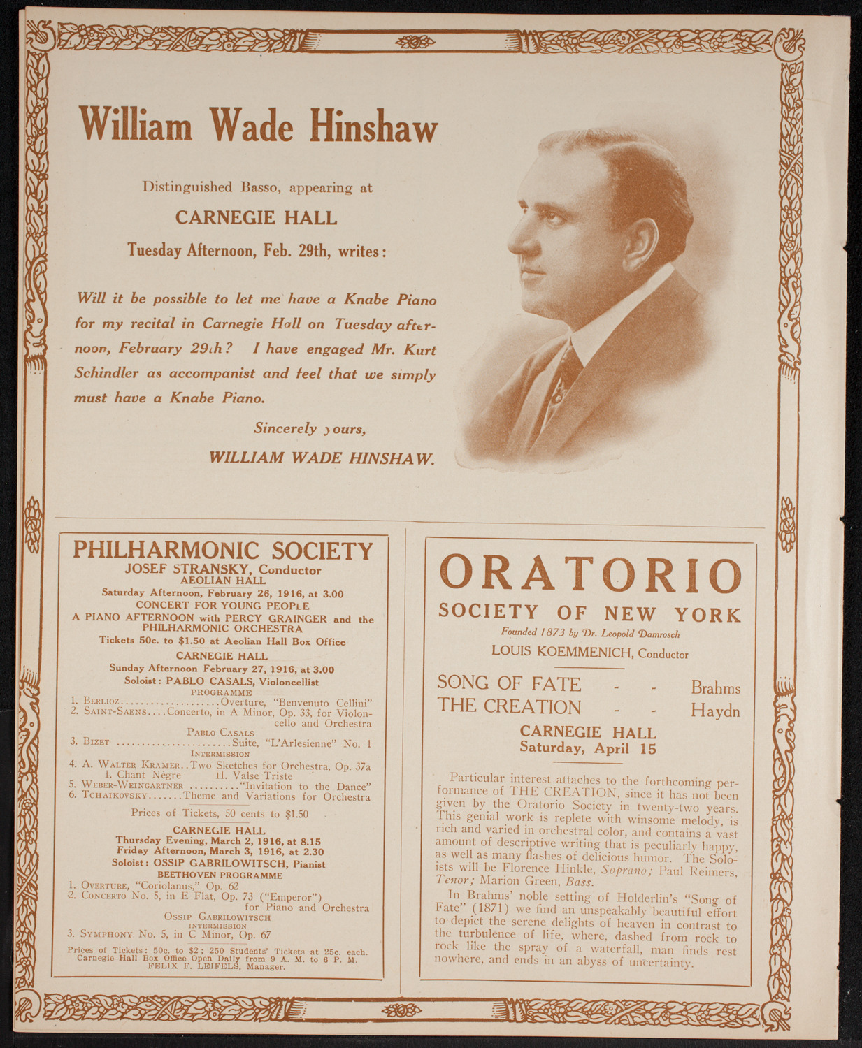 Minneapolis Symphony Orchestra, February 26, 1916, program page 12