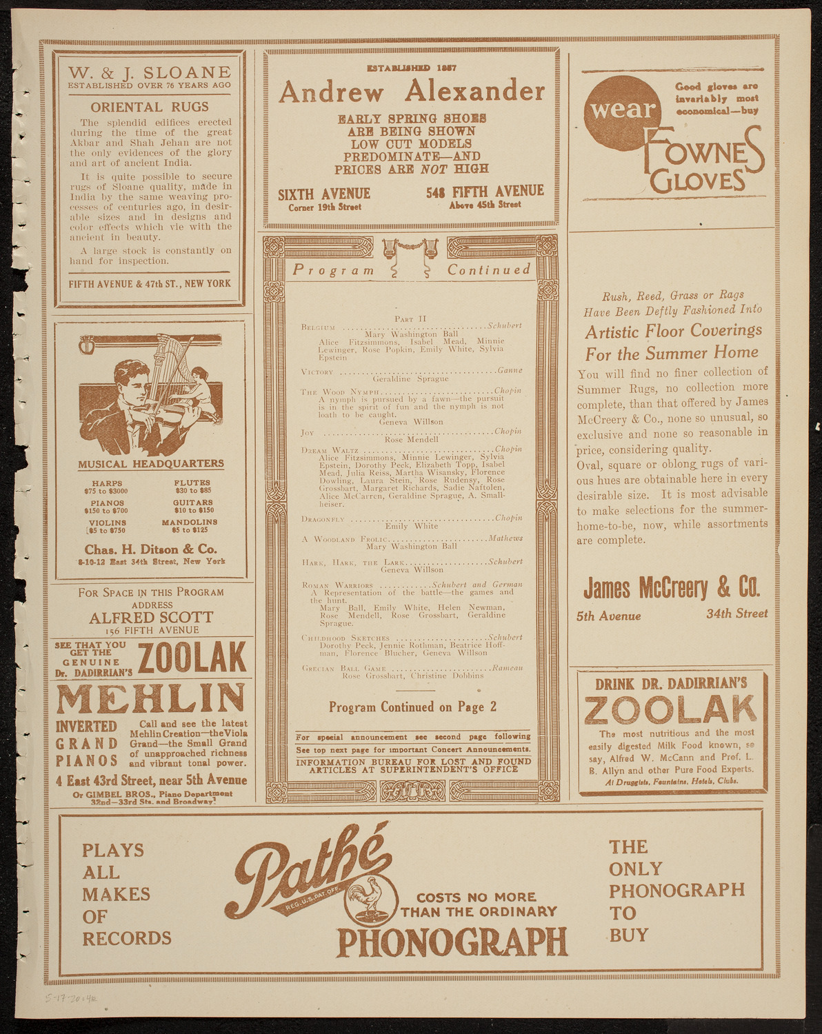 Pupils of Christine Dobbins, May 17, 1920, program page 7