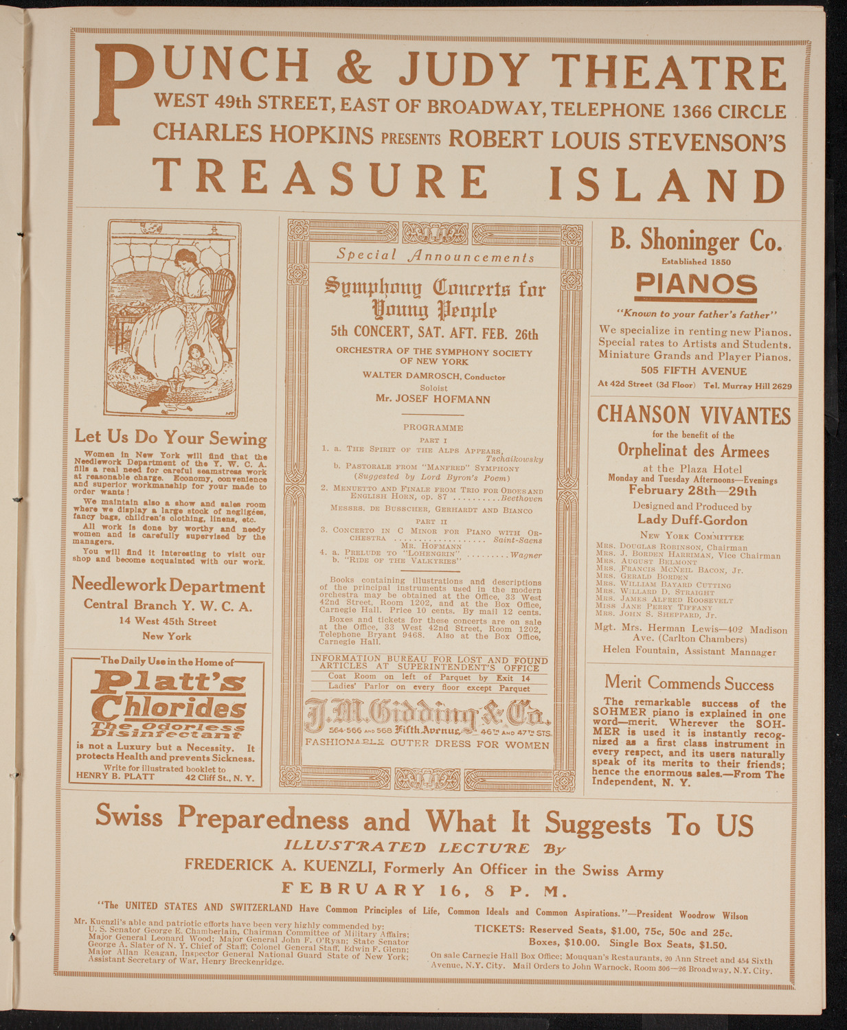 John McCormack, Tenor, February 13, 1916, program page 9