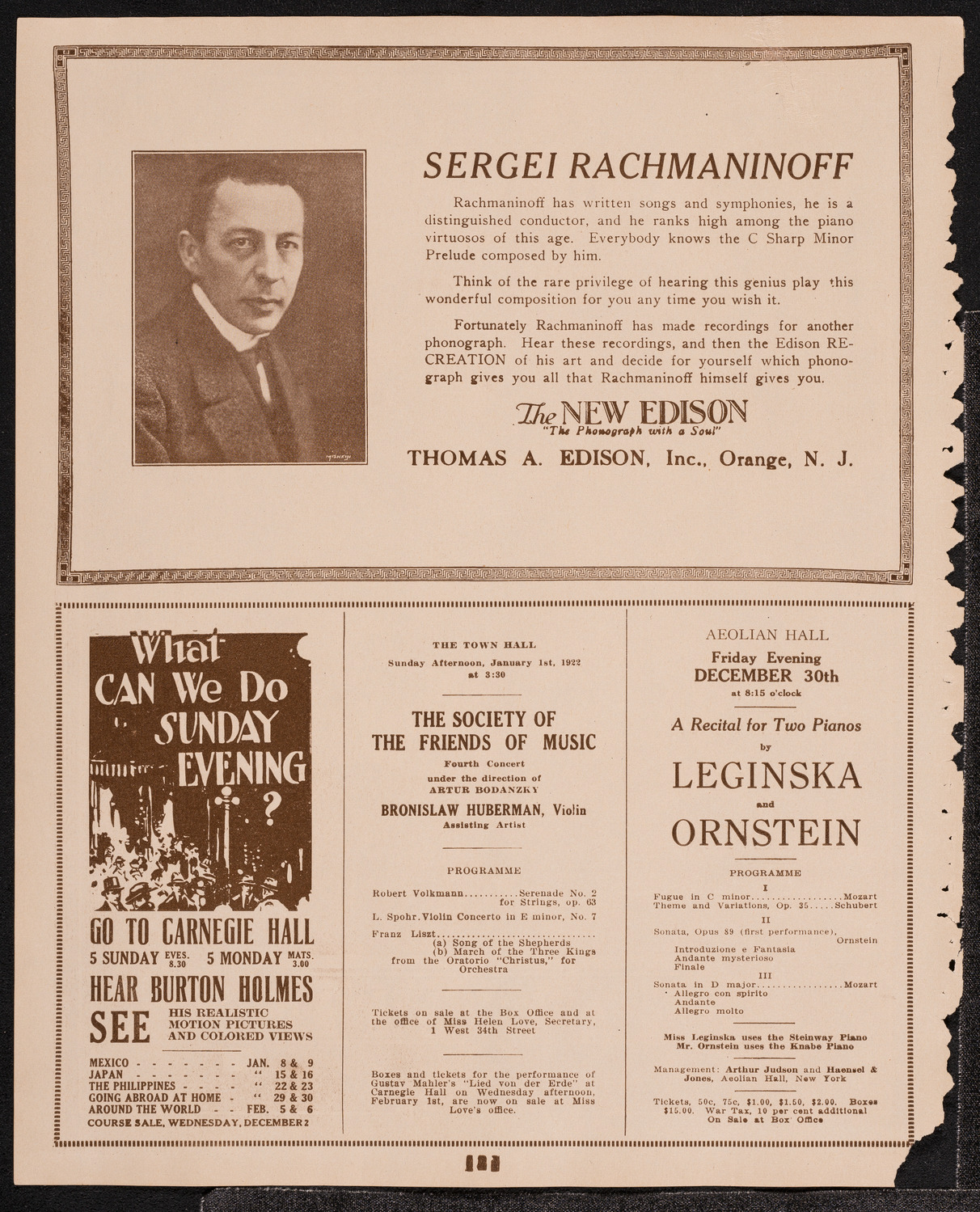 Benefit: Martin-Smith Music School, December 29, 1921, program page 2