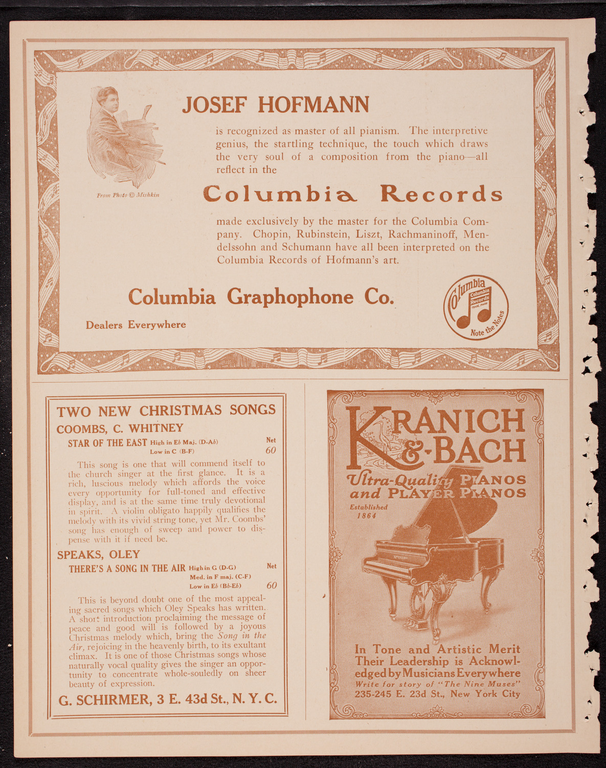 Ethel Leginska, Piano, December 1, 1916, program page 6