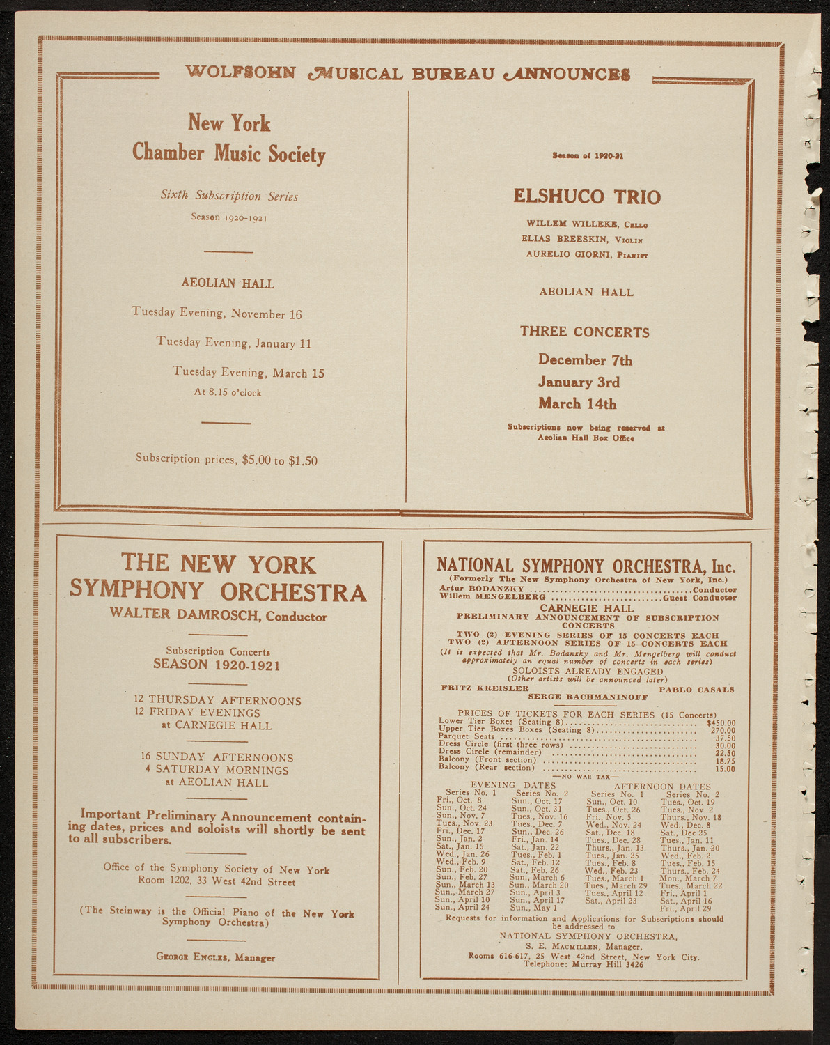 Milo Luka, Baritone, May 16, 1920, program page 8