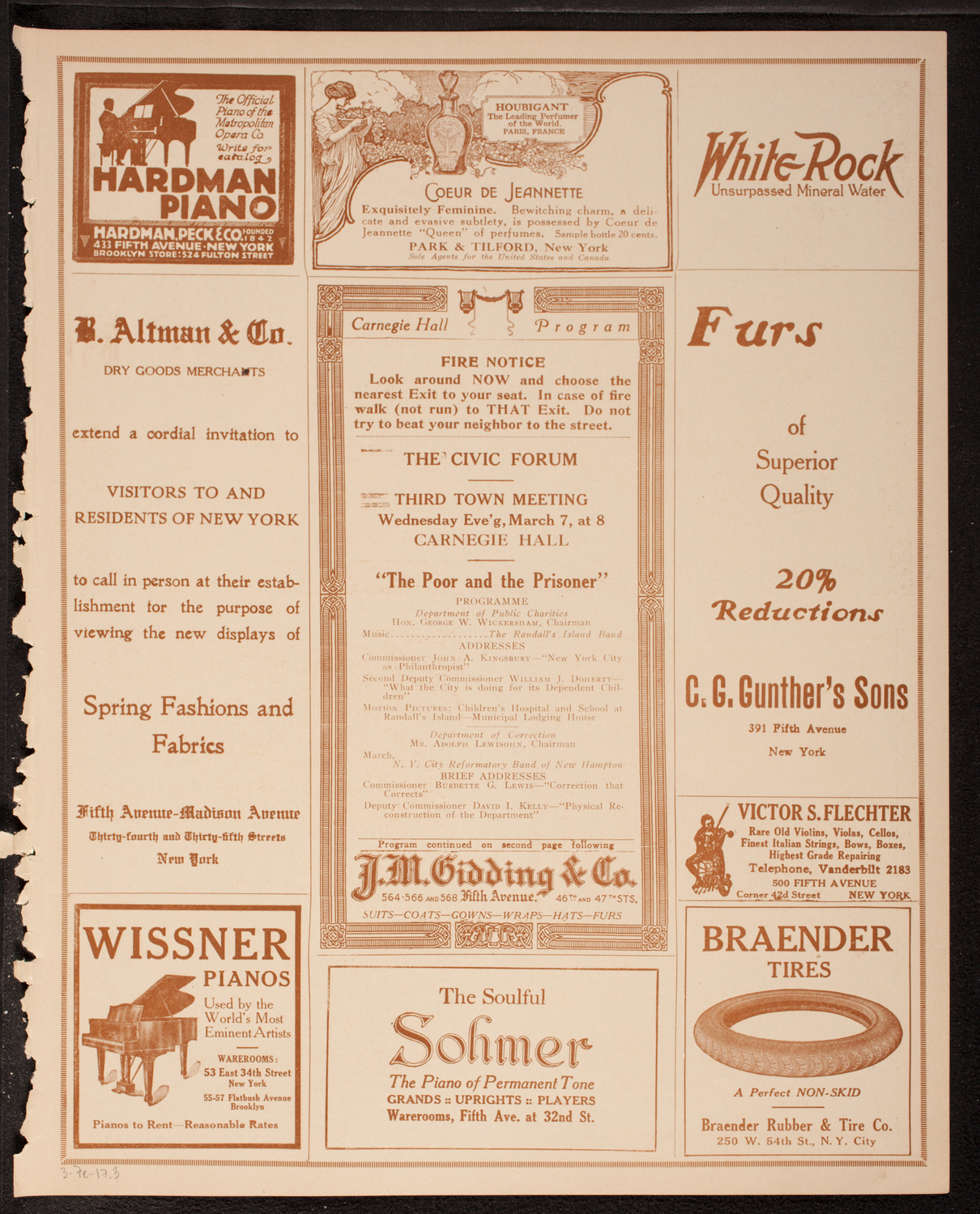 The Civic Forum, March 7, 1917, program page 5