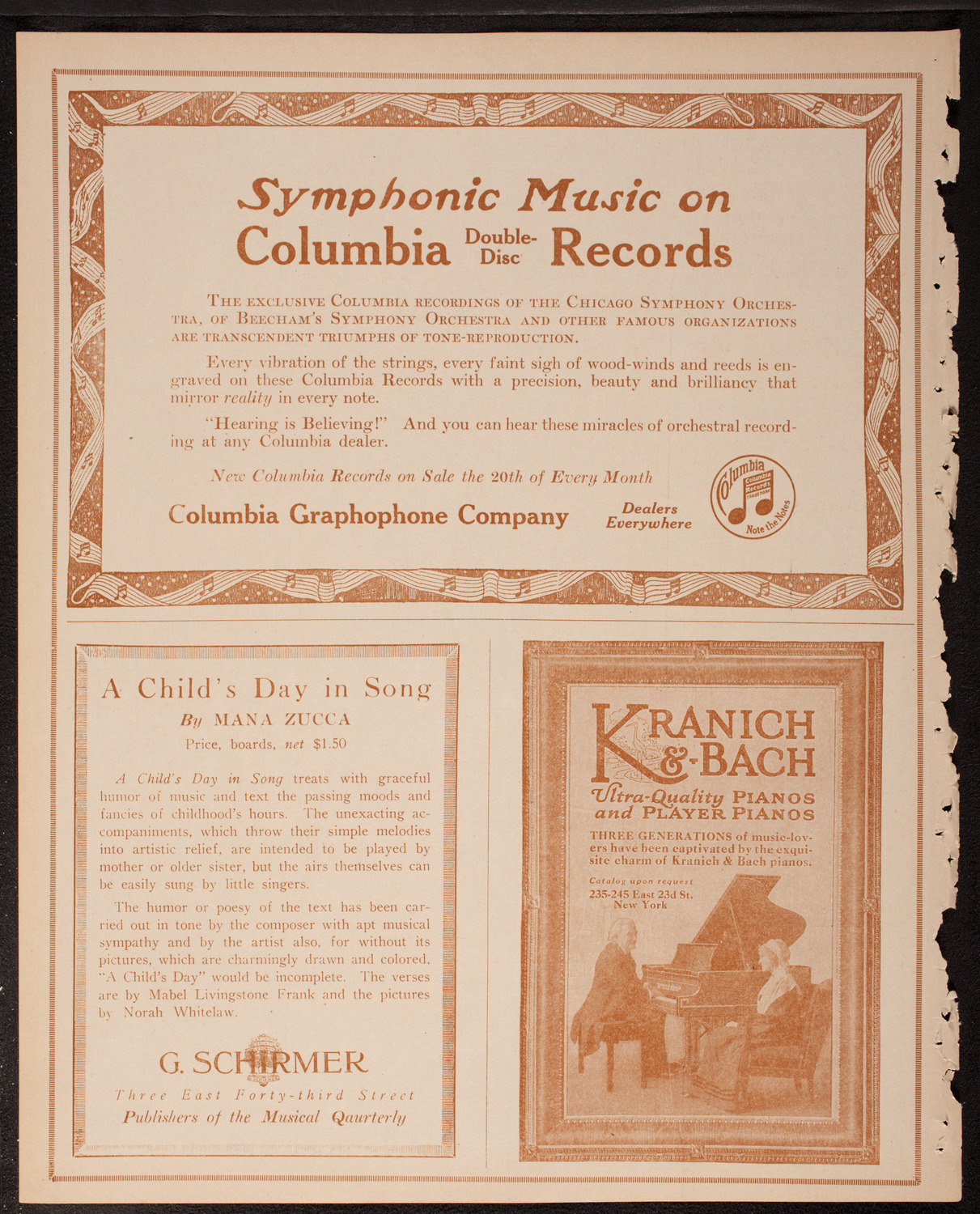 New York Symphony Orchestra, March 17, 1917, program page 6