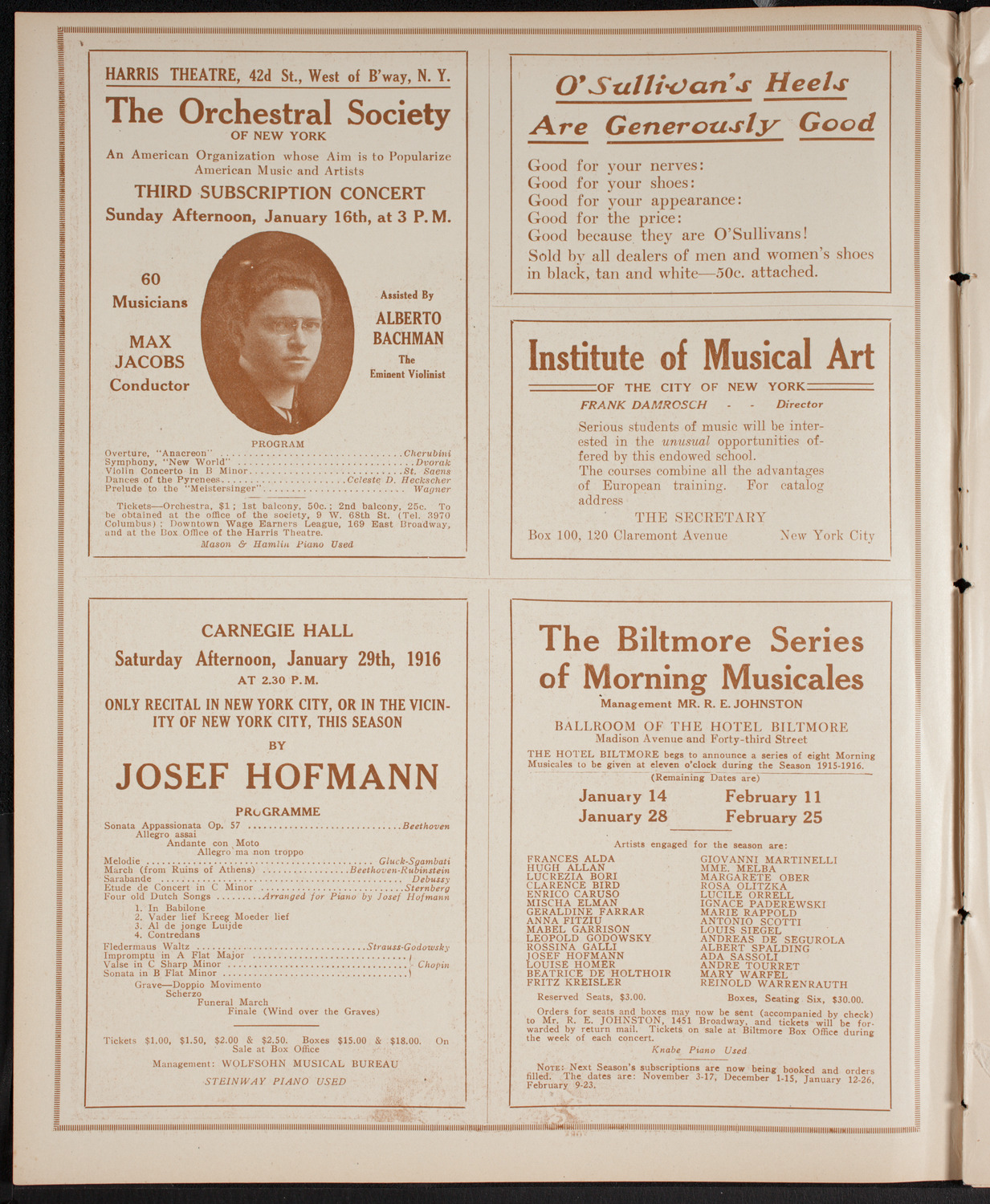 Lecture by Ellis Ashmead-Bartlett, January 7, 1916, program page 2