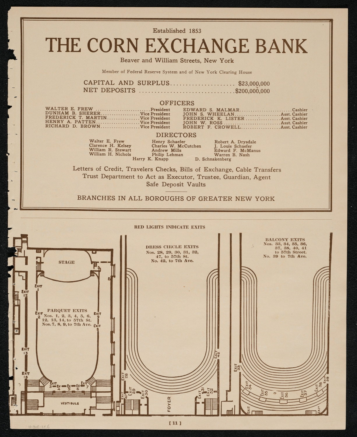 New York Philharmonic, October 30, 1924, program page 11