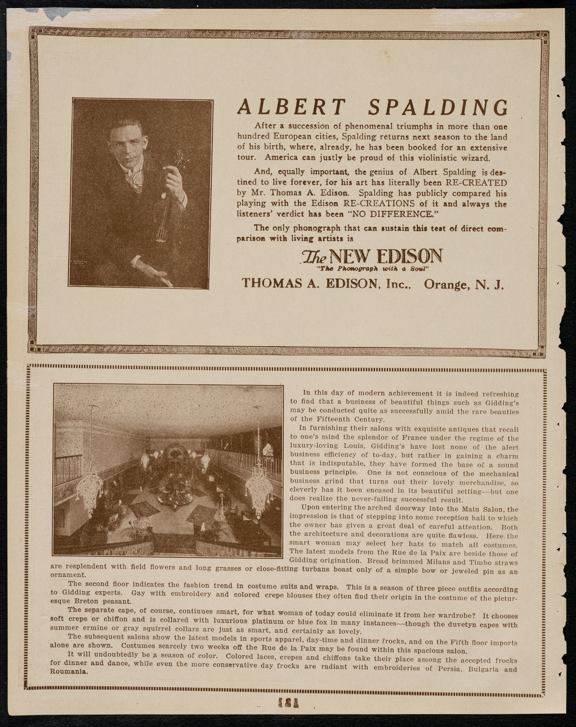 Grand Gala Concert, June 4, 1922, program page 2