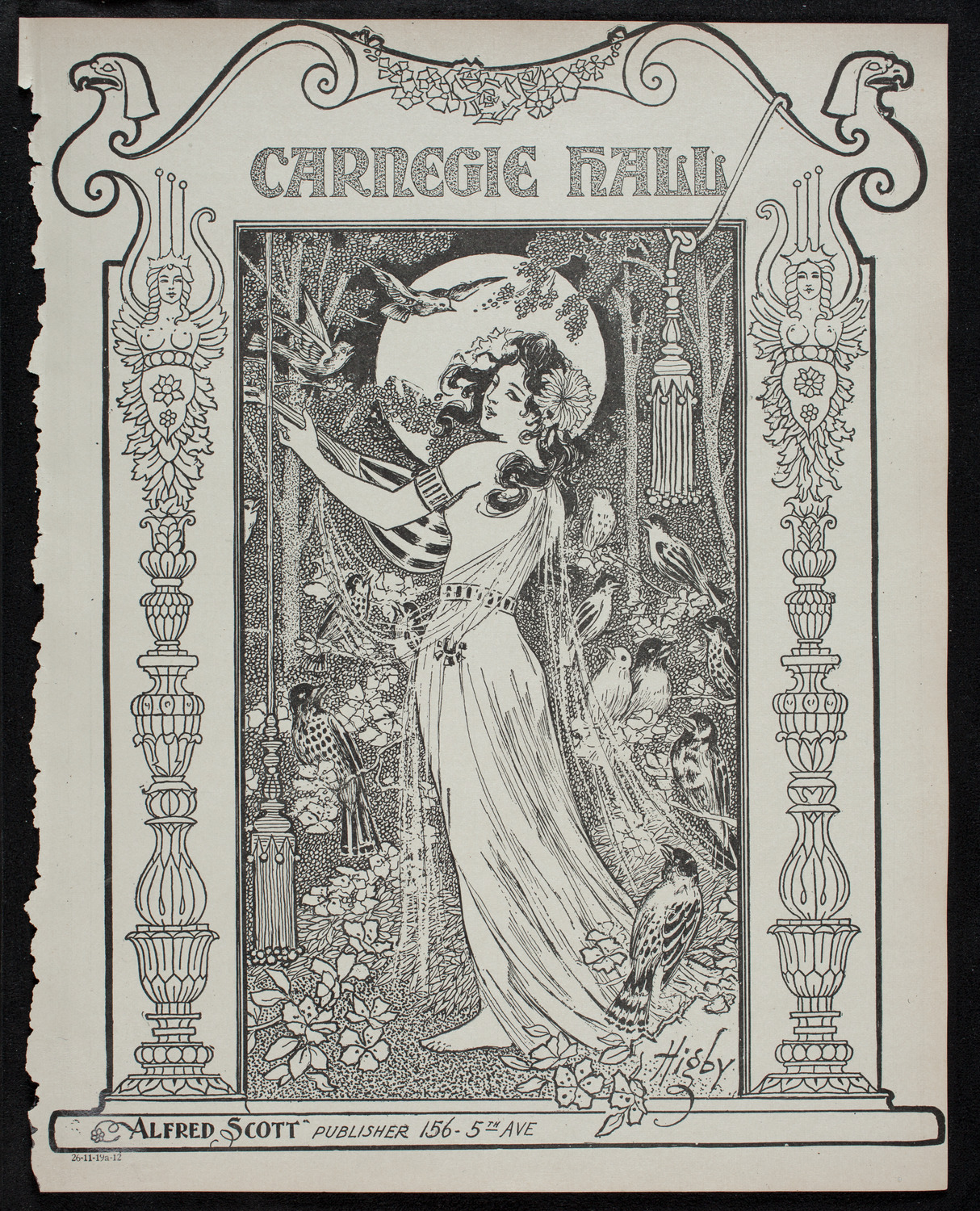 Eugène Ysaÿe, Violin, November 19, 1912, program page 1