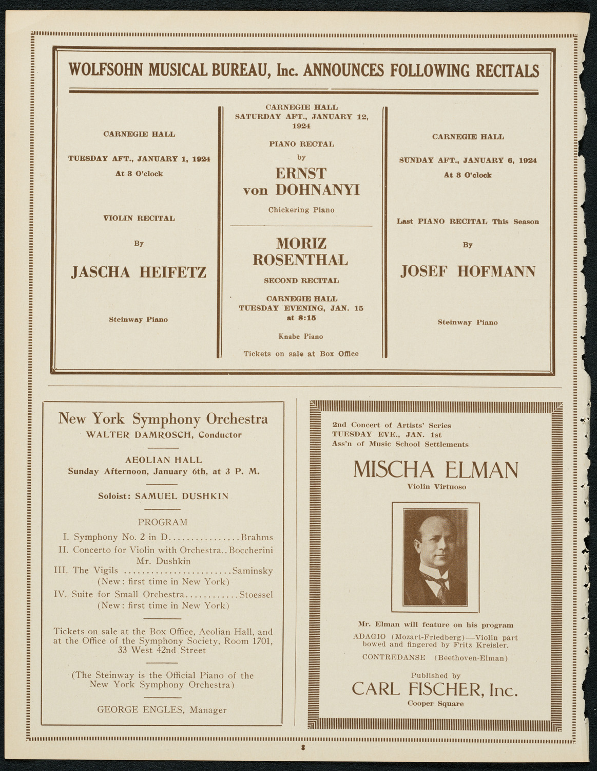 Symphony Concert for Young People, December 29, 1923, program page 8