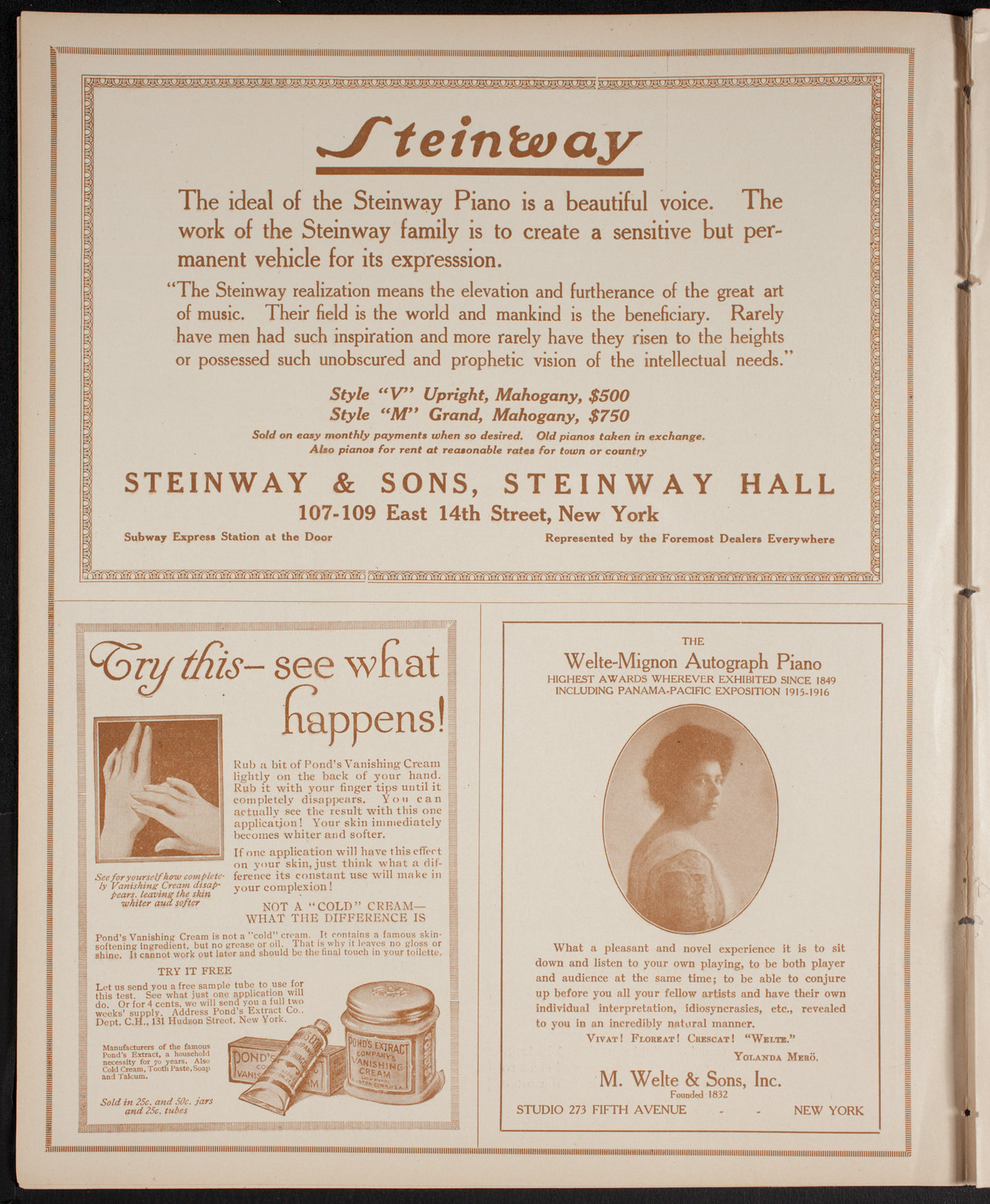 New York Philharmonic, January 30, 1916, program page 4