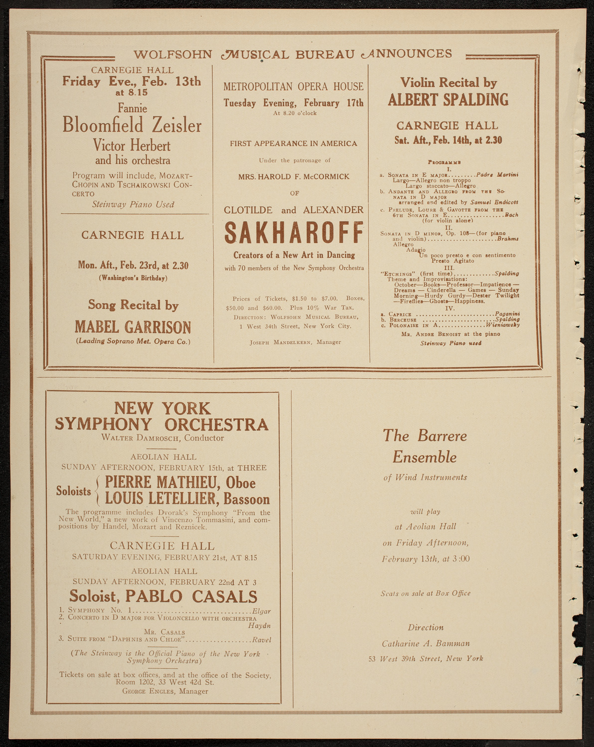 Burton Holmes Travelogue: Vanished Russia, February 8, 1920, program page 8