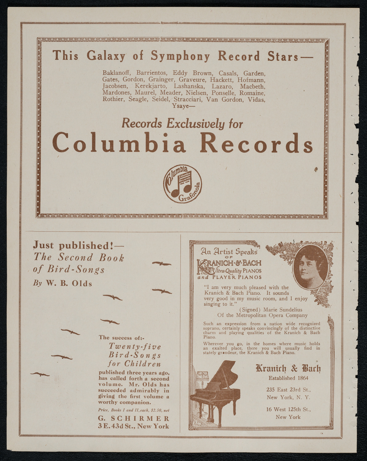 Sergei Rachmaninoff, Piano, January 18, 1921, program page 6