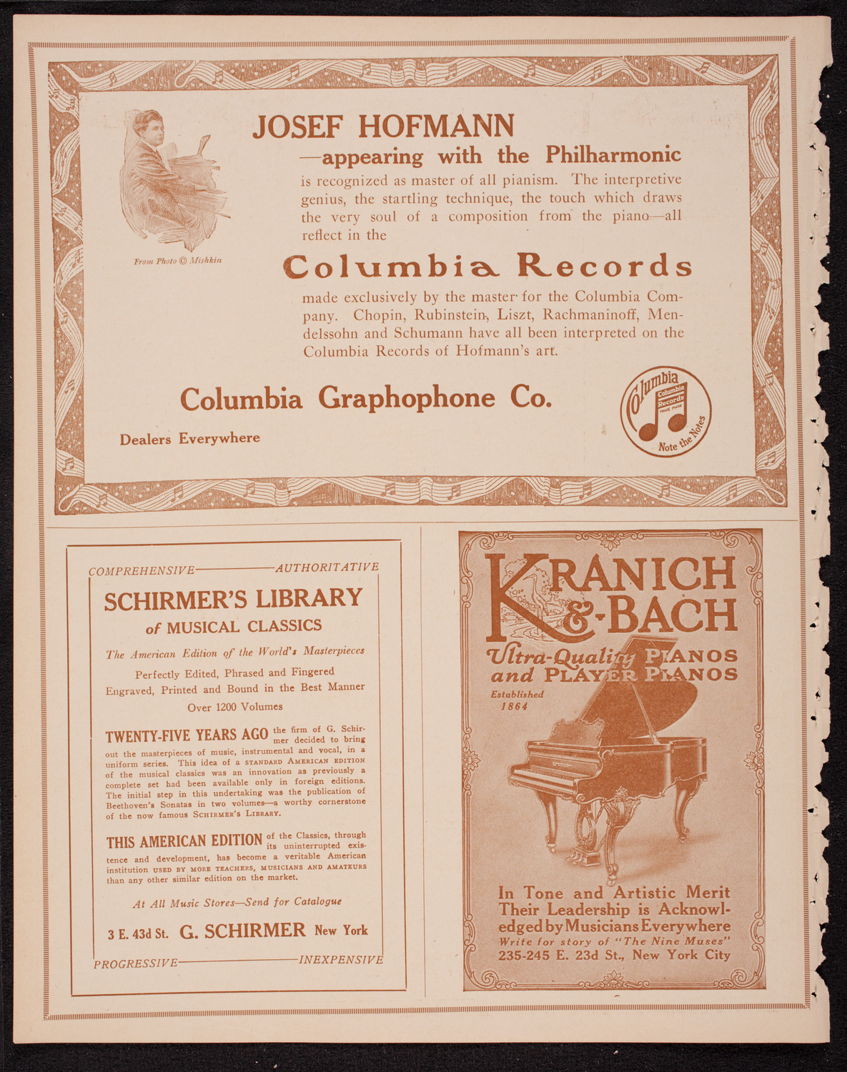 New York Philharmonic, November 12, 1916, program page 6