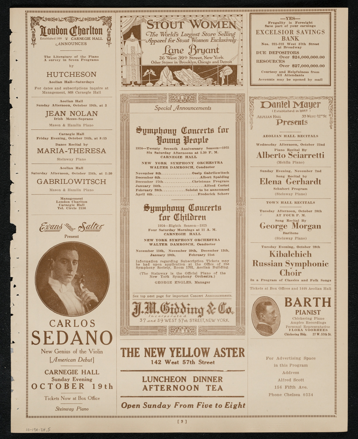 Isa Kremer, Soprano, October 19, 1924, program page 9