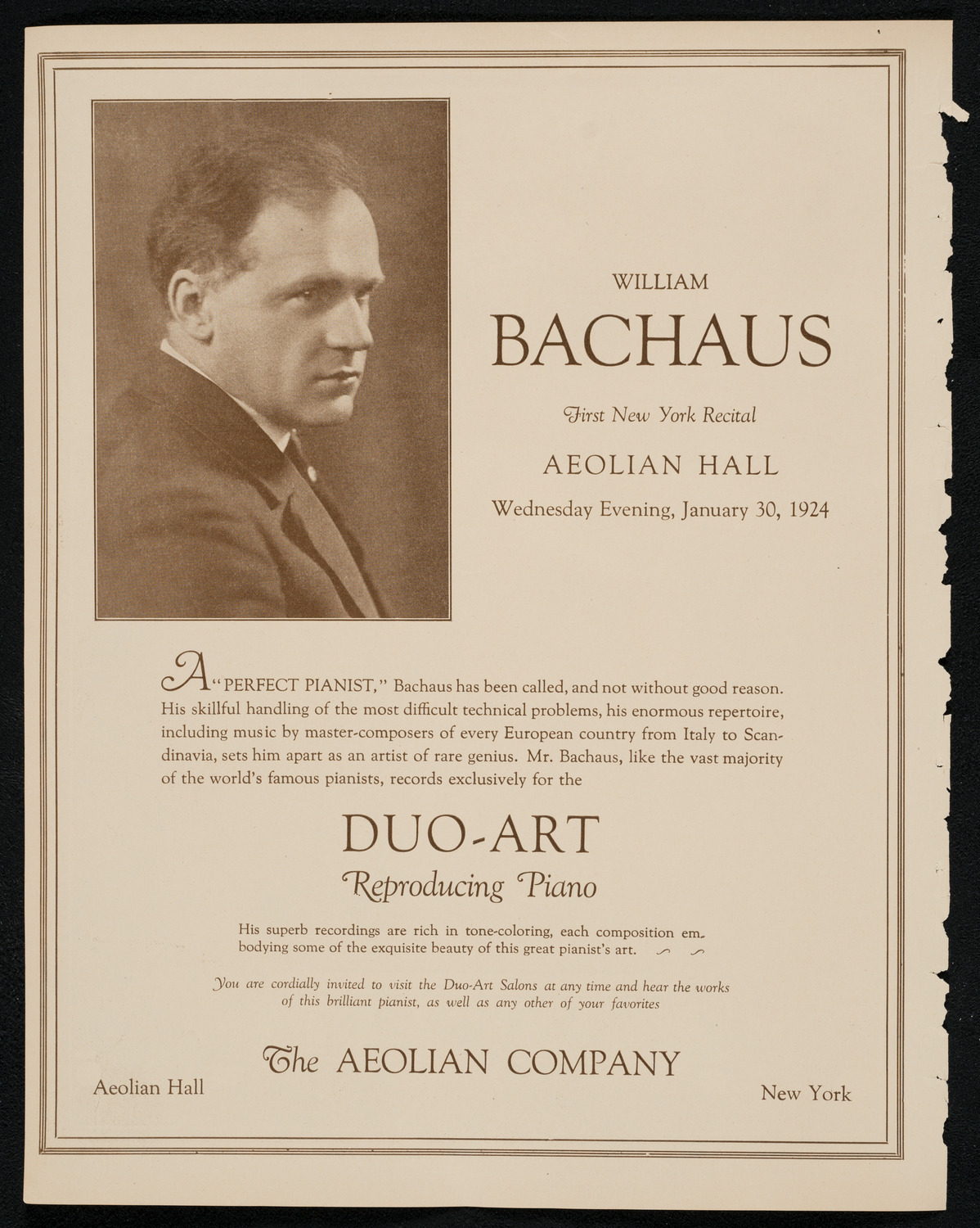 New York Philharmonic Students' Concert, January 21, 1924, program page 2