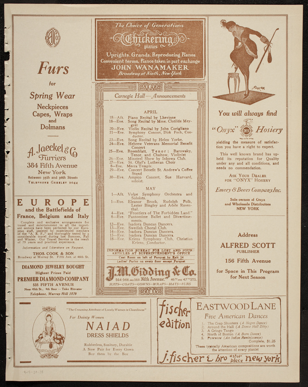Vestoff-Serova School of Dancing, April 17, 1920, program page 3