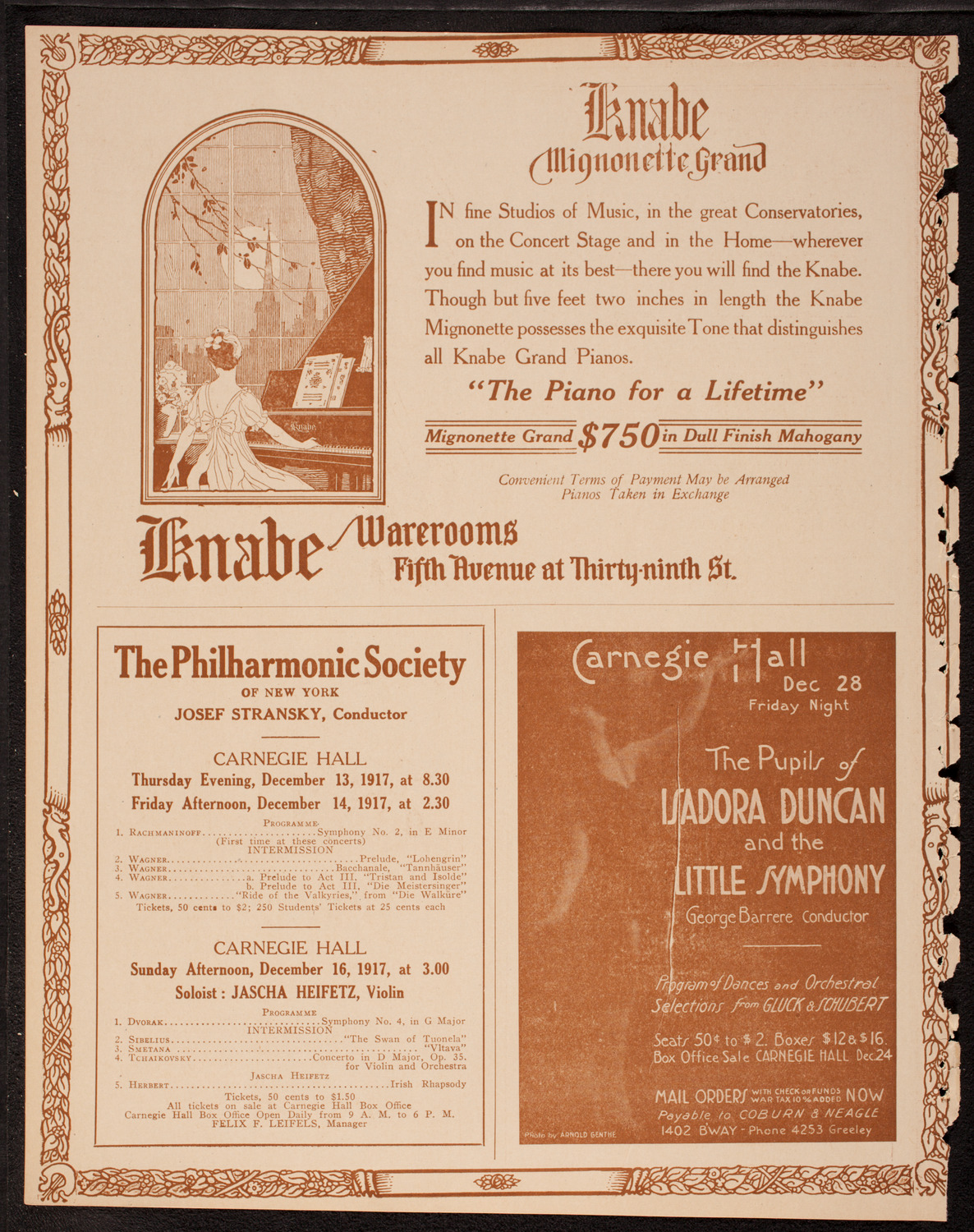 Lecture by Freeman D. Bewley, December 11, 1917, program page 12