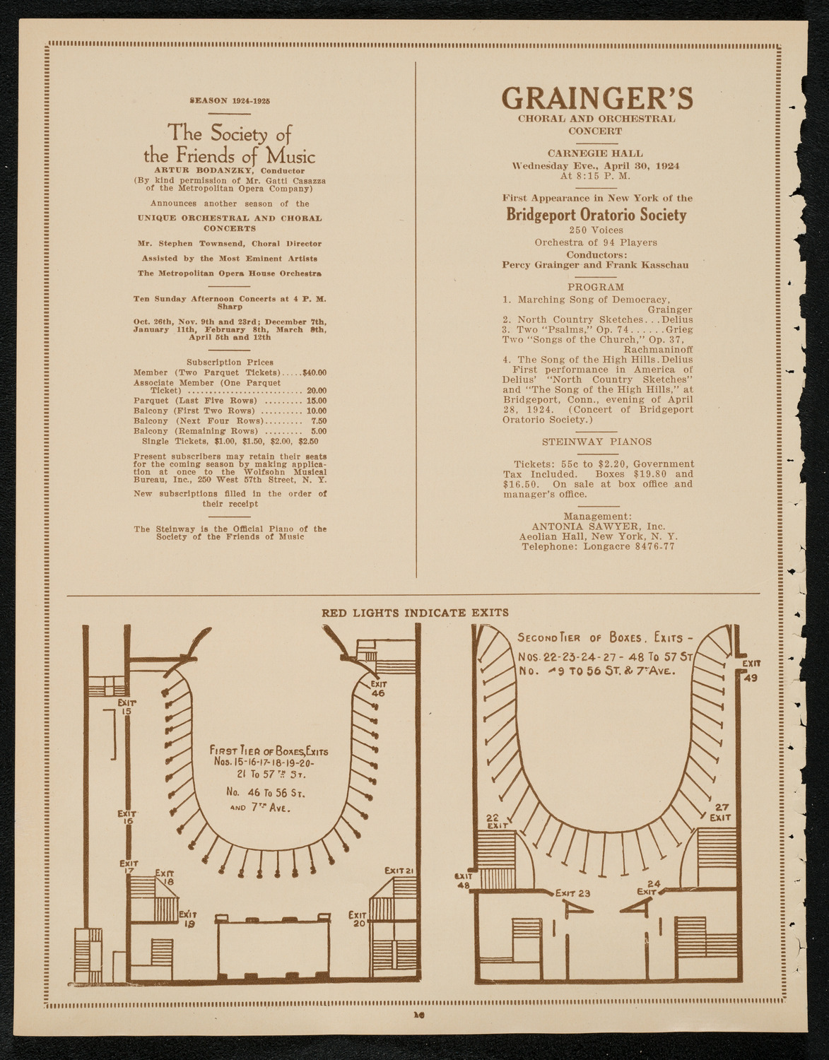 Benefit: Jewish Home for Convalescents, April 13, 1924, program page 10