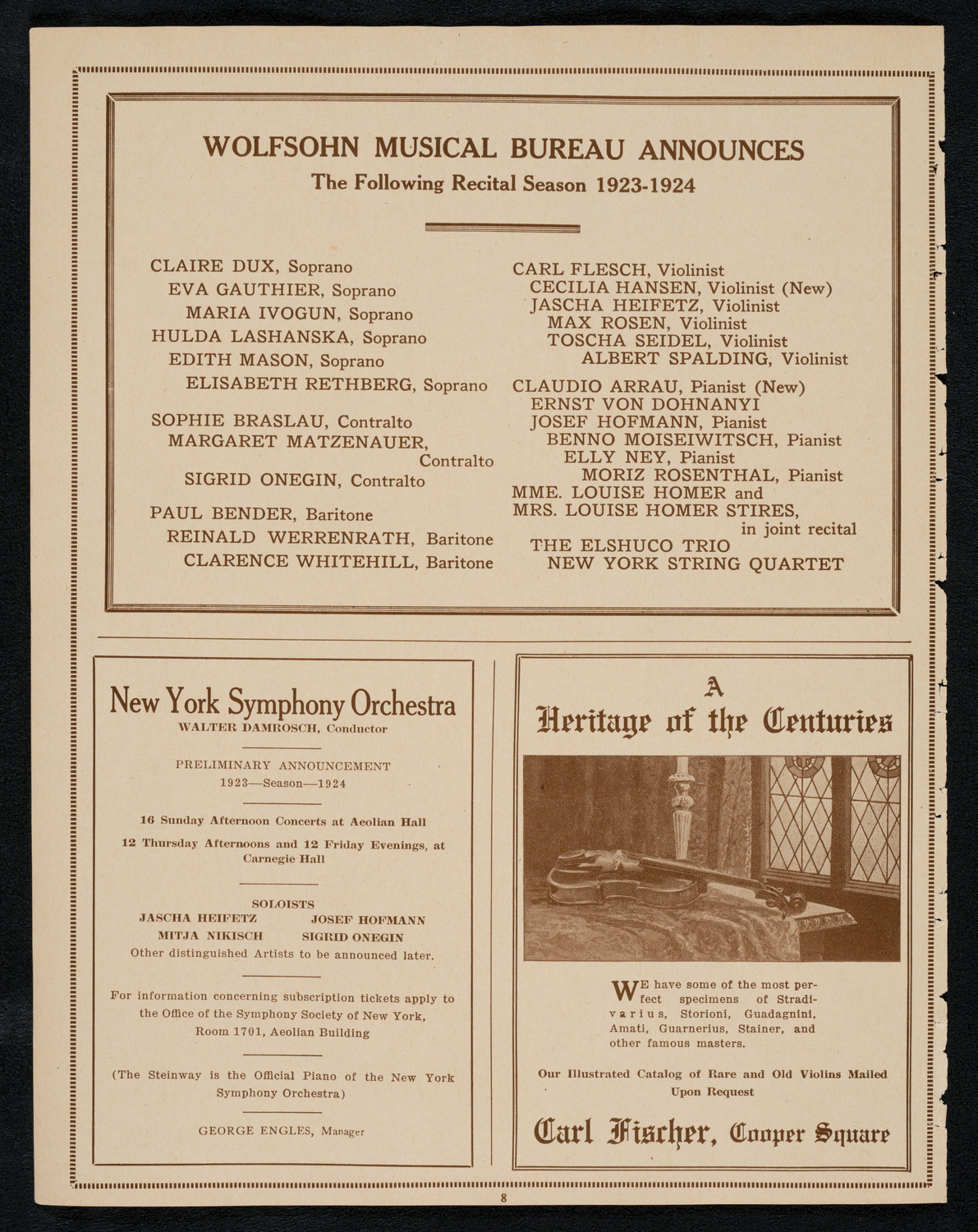 Graduation: Packard Commercial School, May 24, 1923, program page 8