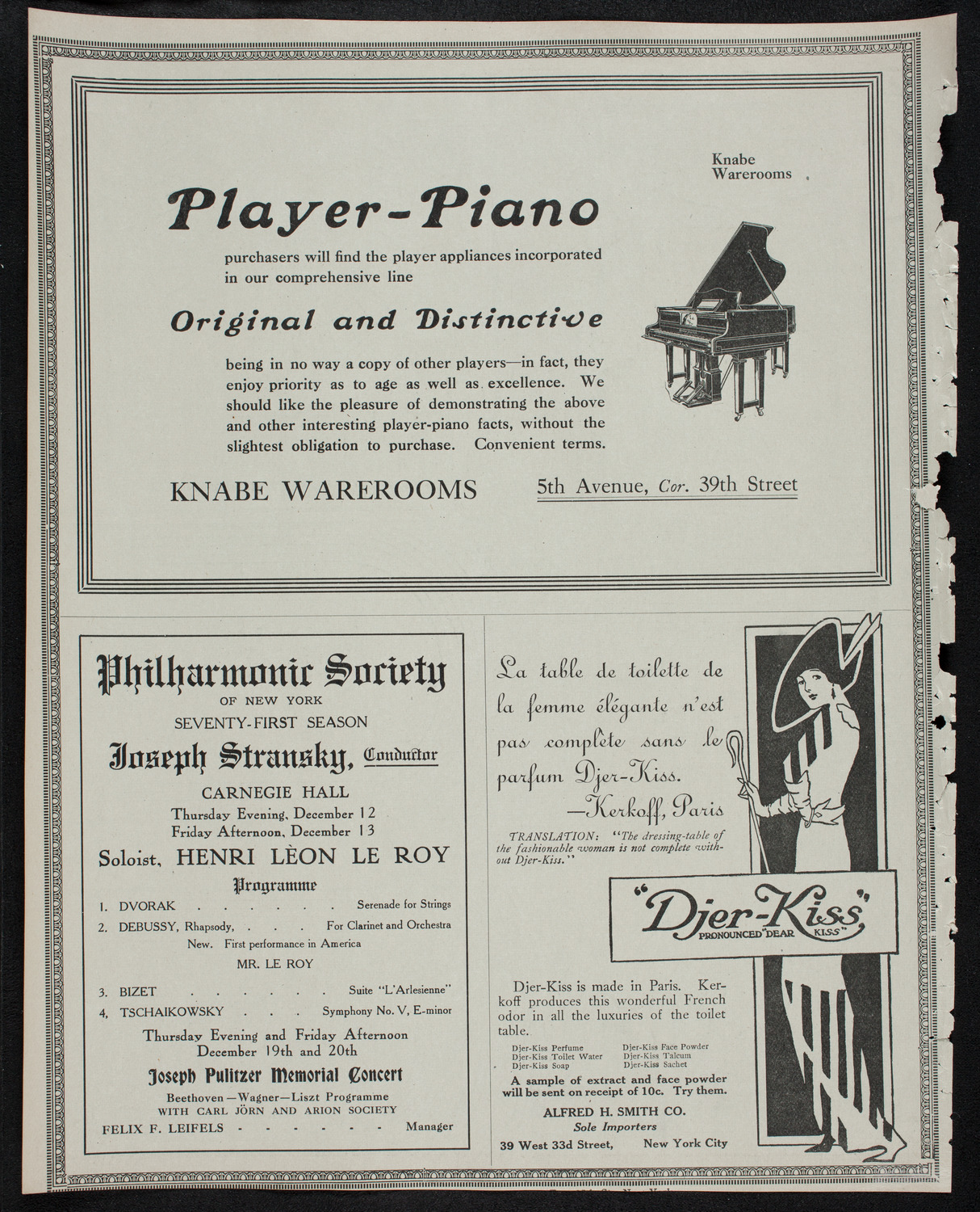 New York Banks' Glee Club, December 10, 1912, program page 12