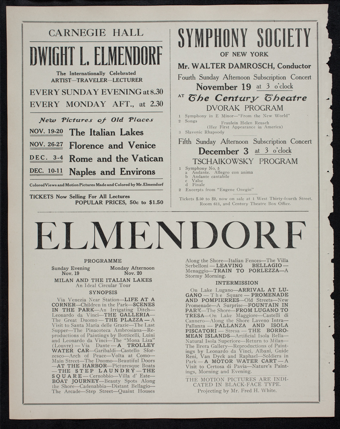 Edward S. Curtis: "The Story of a Vanishing Race", November 15, 1911, program page 10