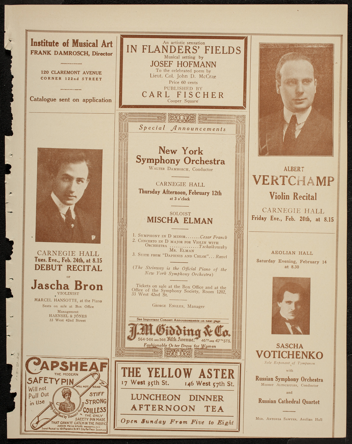 Symphony Concert for Young People, January 31, 1920, program page 9