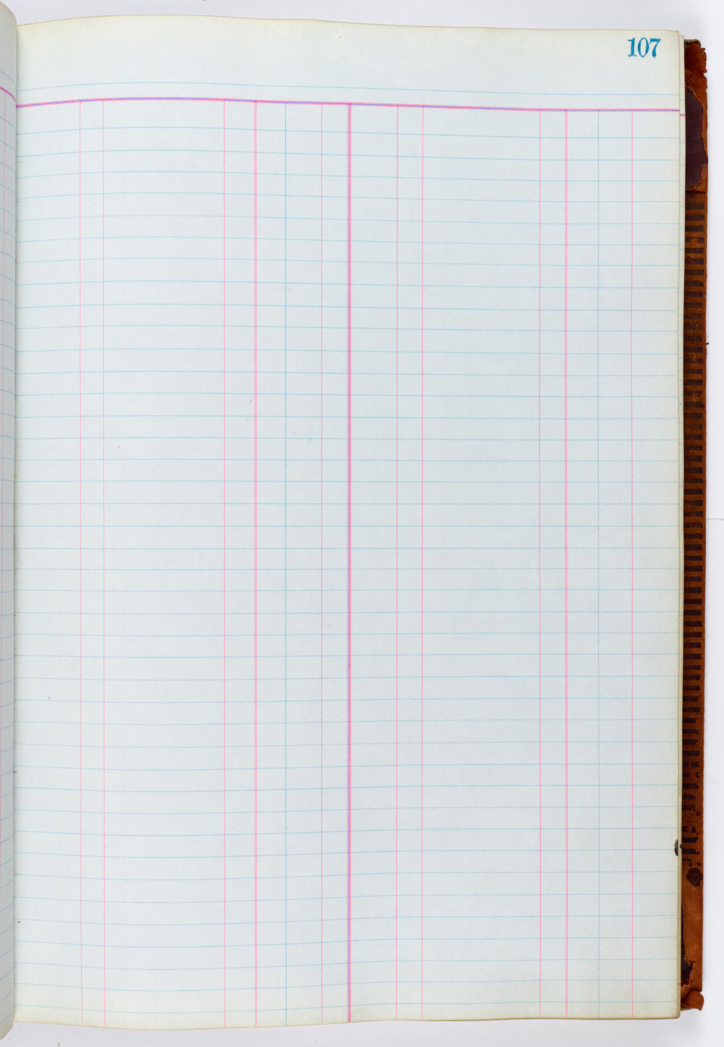 Music Hall Accounting Ledger, volume 1, page 107