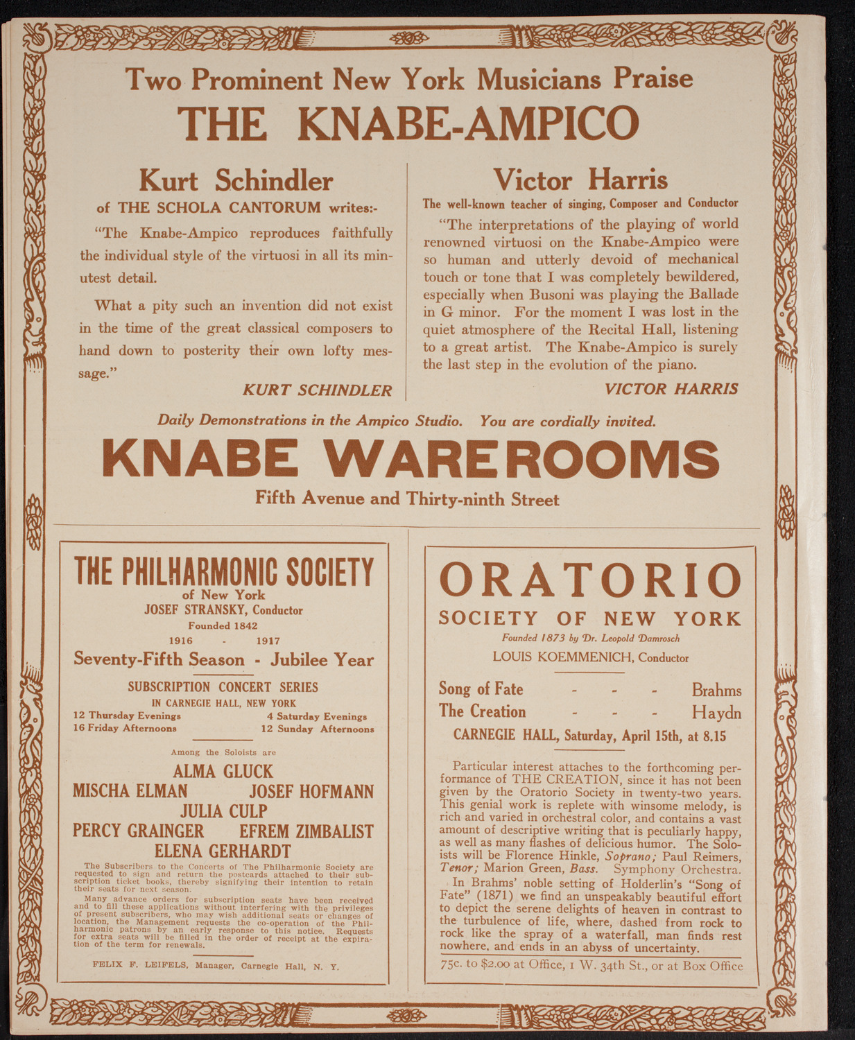 Ethel Leginska, Piano, March 31, 1916, program page 12