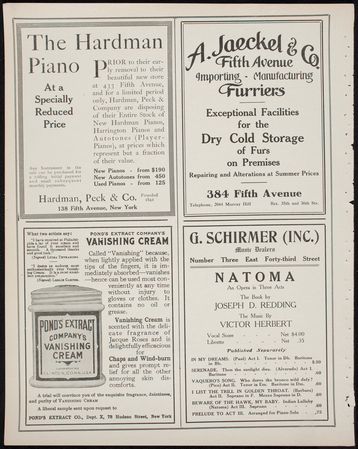 Graduation: Packard Commercial School, May 25, 1911, program page 8