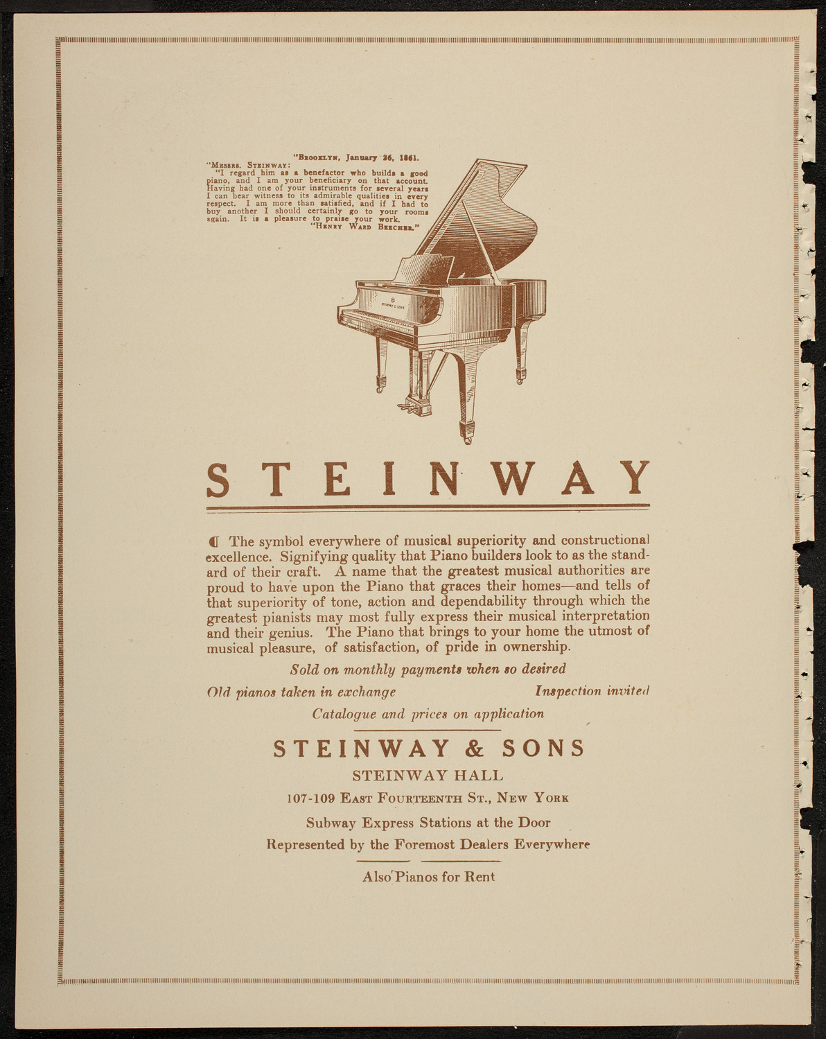 Maximilian Rose, Violin, February 29, 1920, program page 4