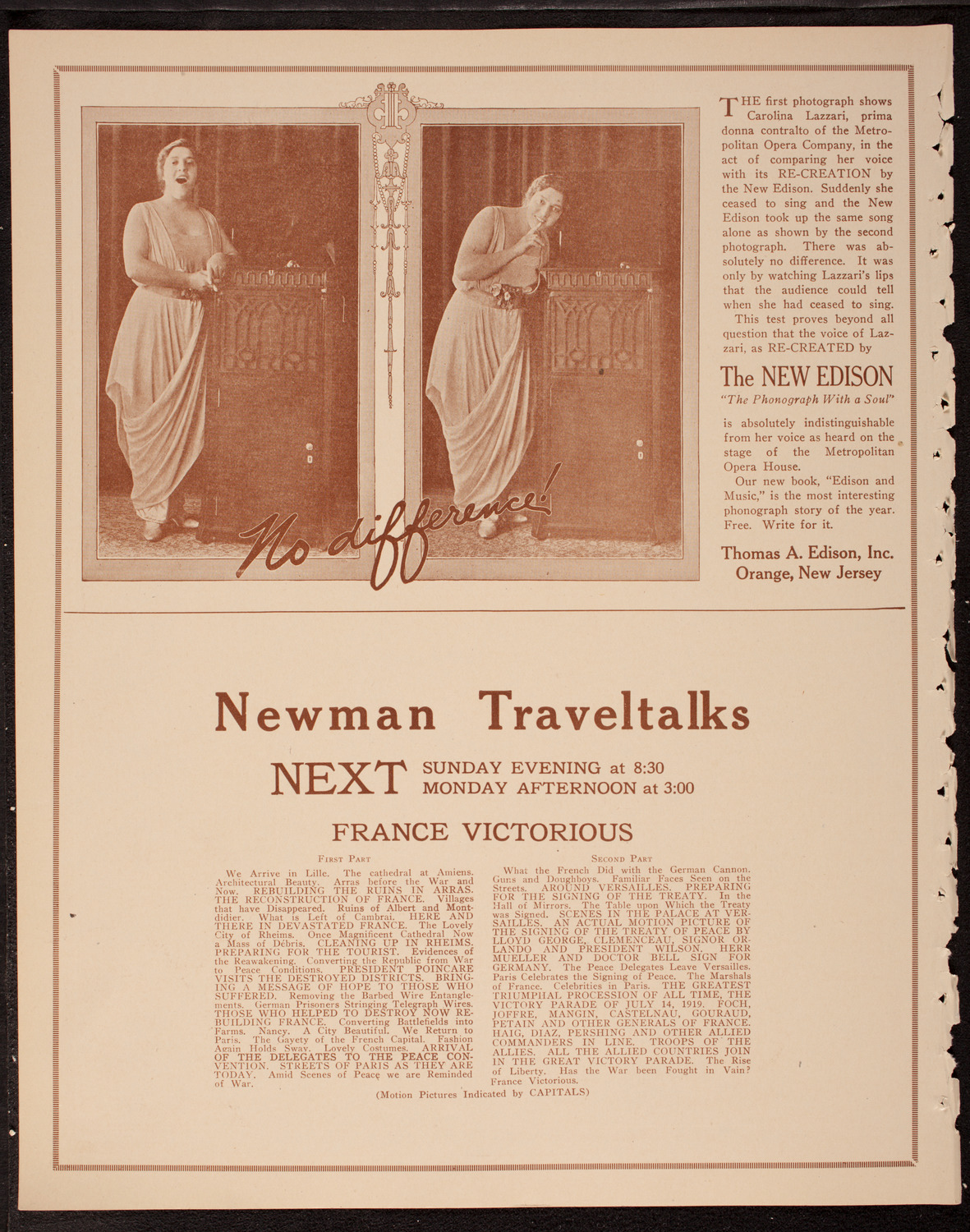 Newman Traveltalks: Poland Restored, December 7, 1919, program page 2
